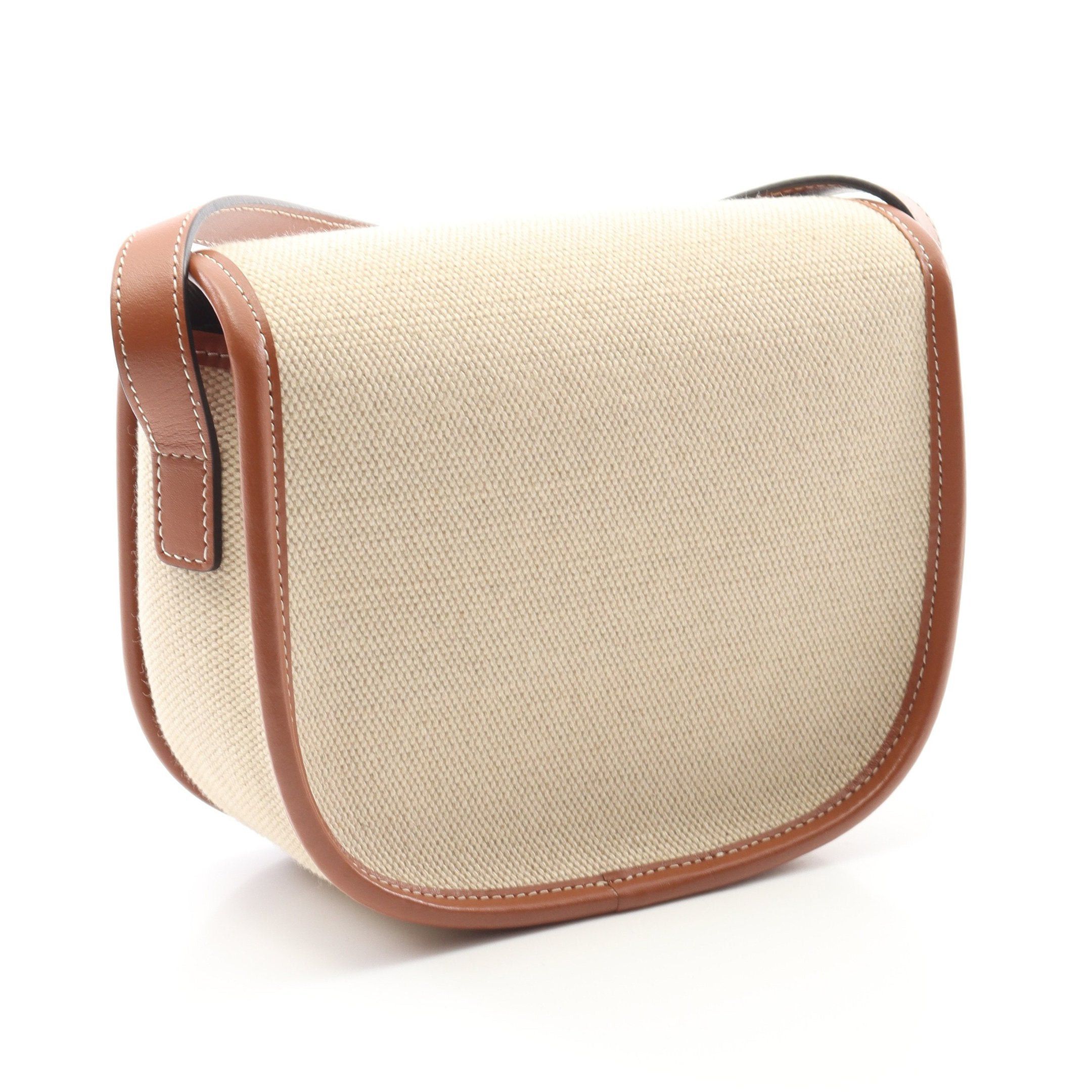 Celine Celine Folco Cuill Triomphe Shoulder Bag Canvas Leather Beige Brown Size ONE SIZE - 2 Thumbnail
