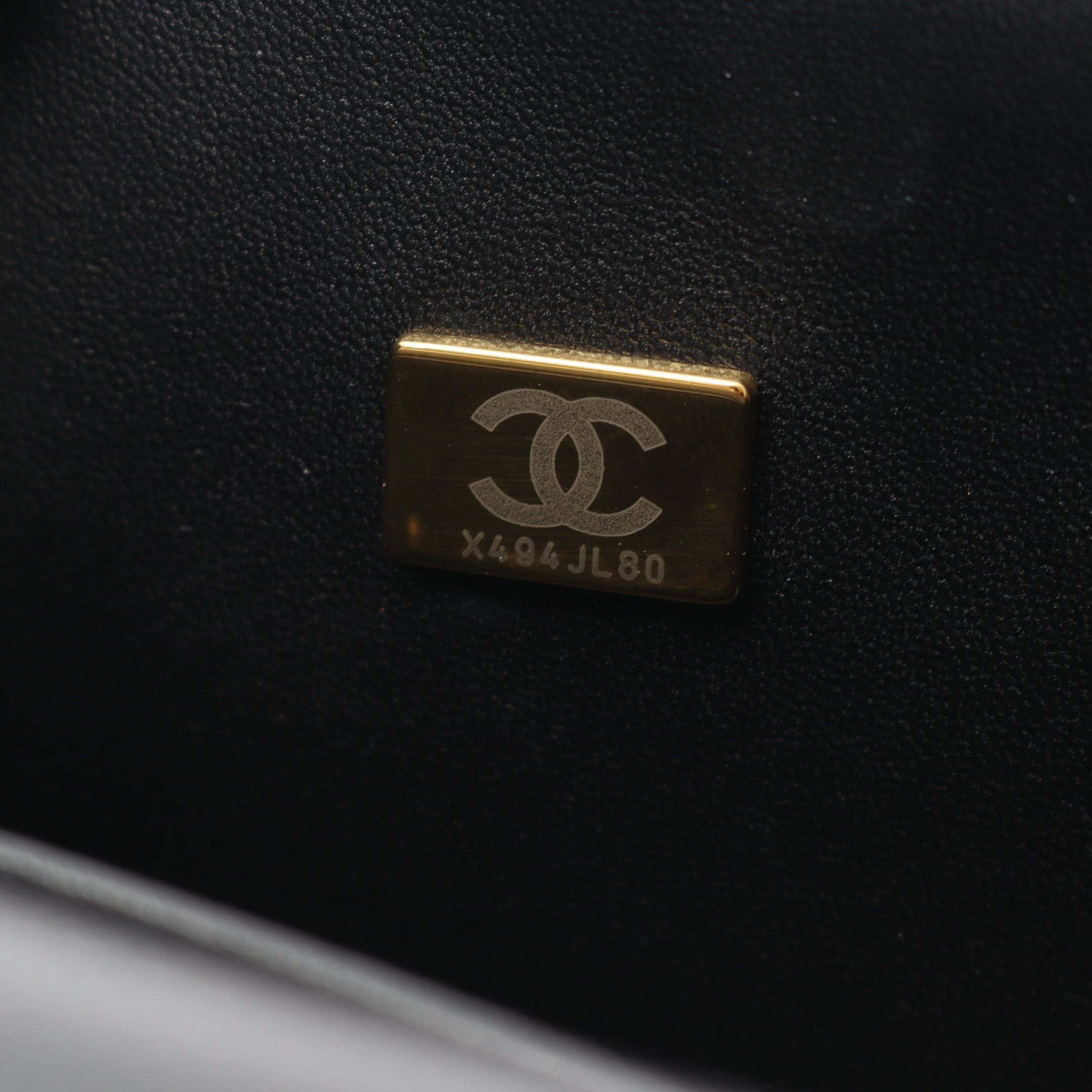 Chanel Chanel Boy Chanel Small Chain Shoulder Bag Caviar Skin Black Gold Hardware Size ONE SIZE - 5 Thumbnail