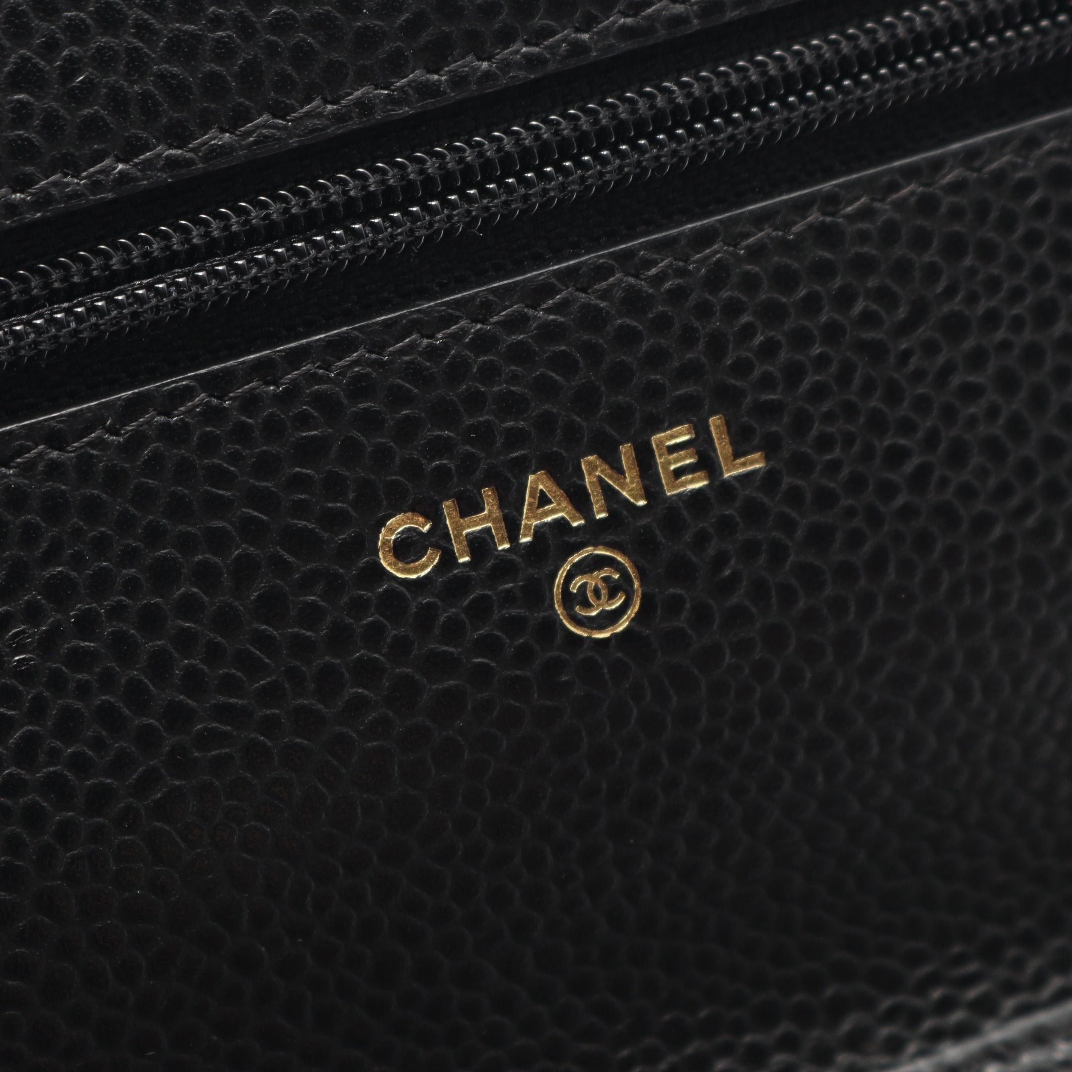 Chanel Chanel Matelasse Chain Wallet Caviar Skin Black Gold Hardware Size ONE SIZE - 4 Thumbnail