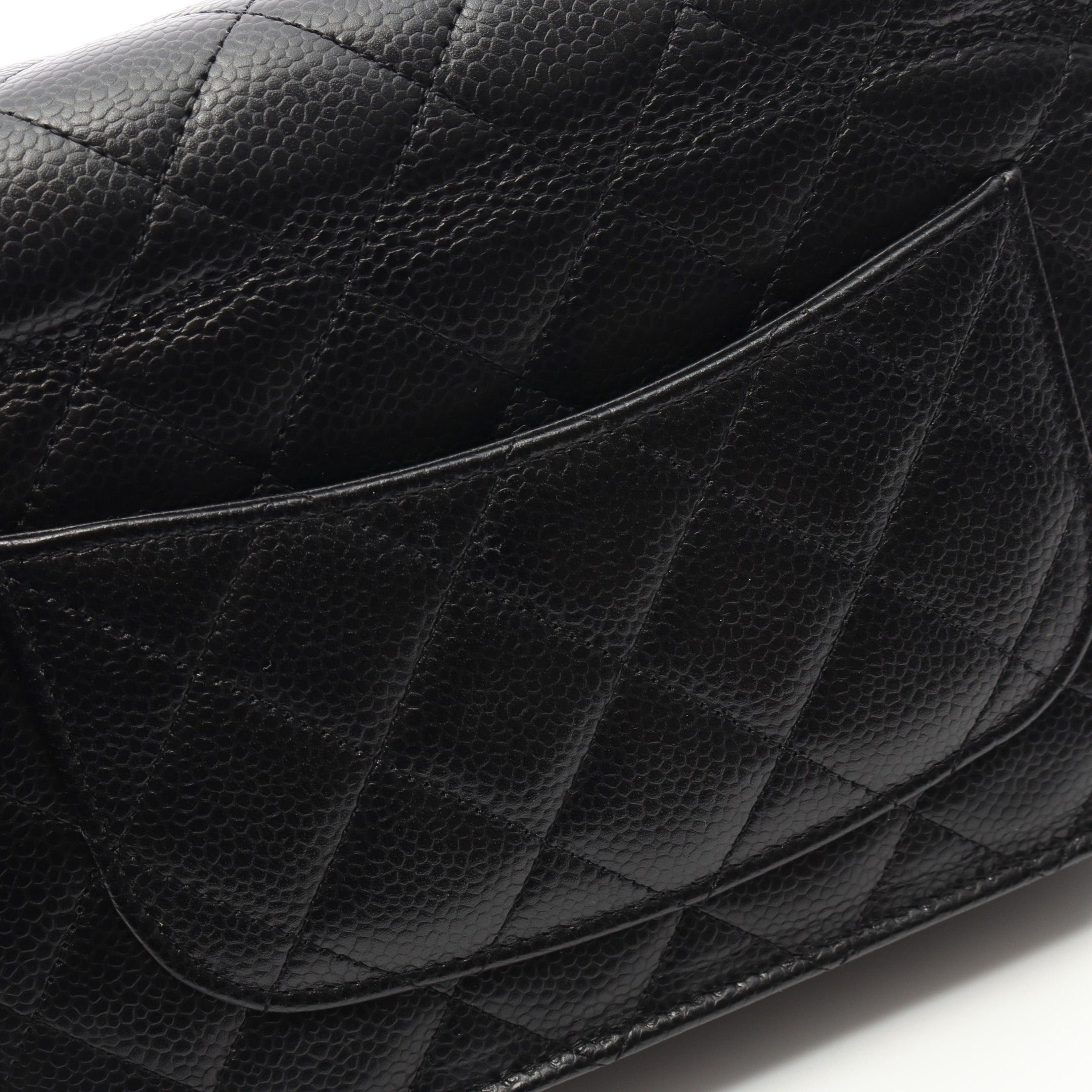 Chanel Chanel Matelasse Chain Wallet Caviar Skin Black Gold Hardware Size ONE SIZE - 9 Thumbnail