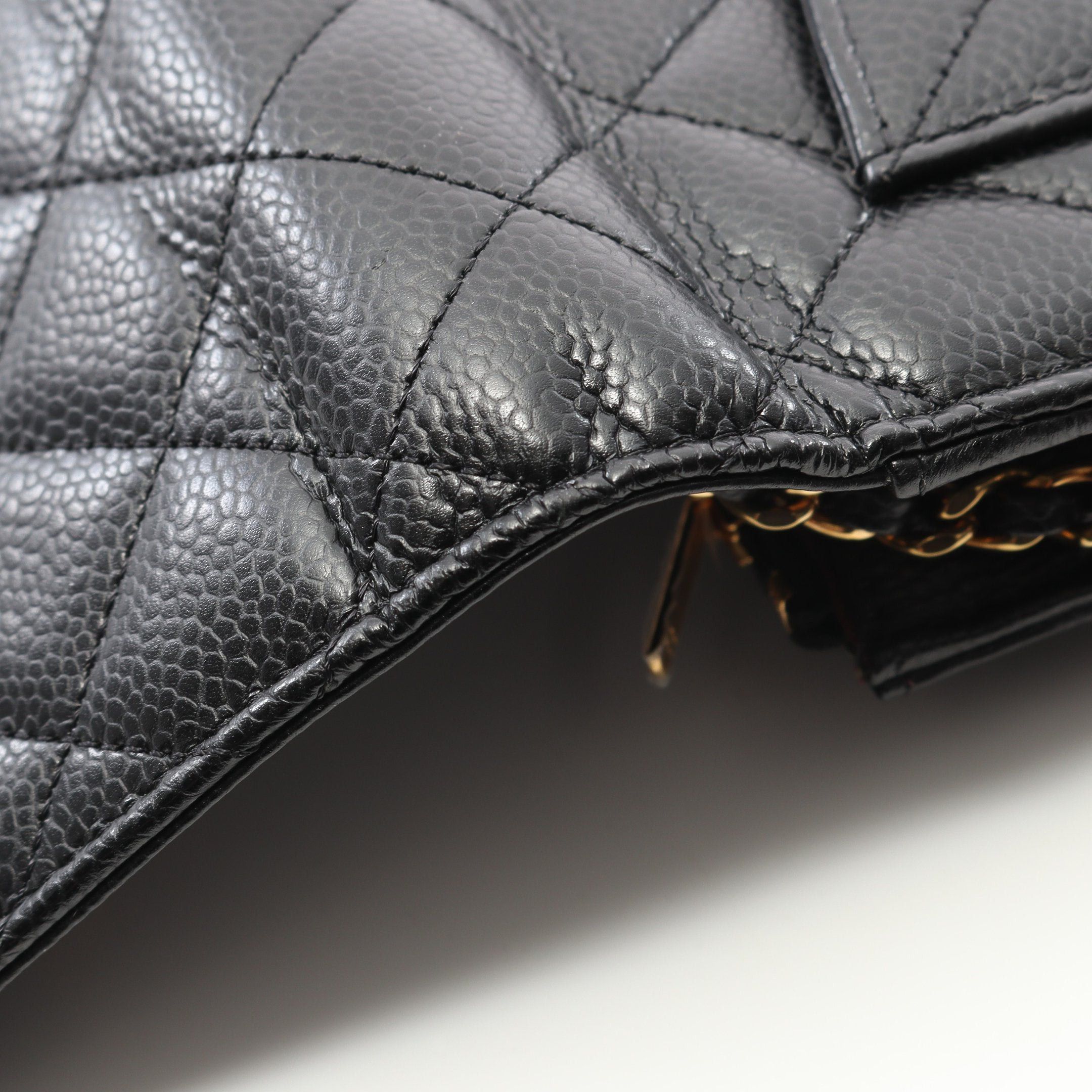 Chanel Chanel Matelasse Chain Wallet Caviar Skin Black Gold Hardware Size ONE SIZE - 7 Thumbnail