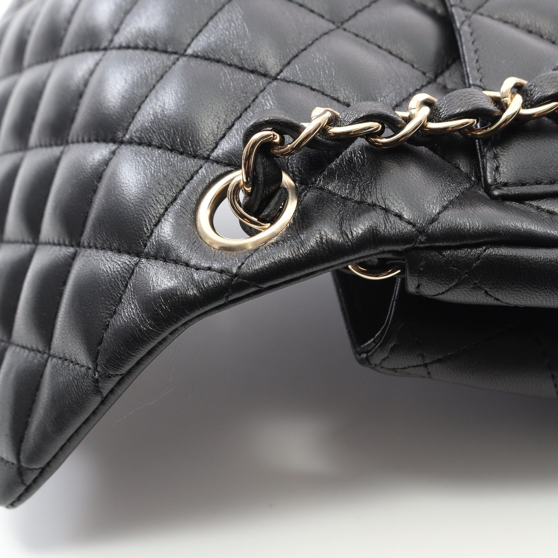 Chanel Chanel Mini Matelasse Chain Shoulder Bag Lambskin Black Gold Hardware Size ONE SIZE - 9 Thumbnail