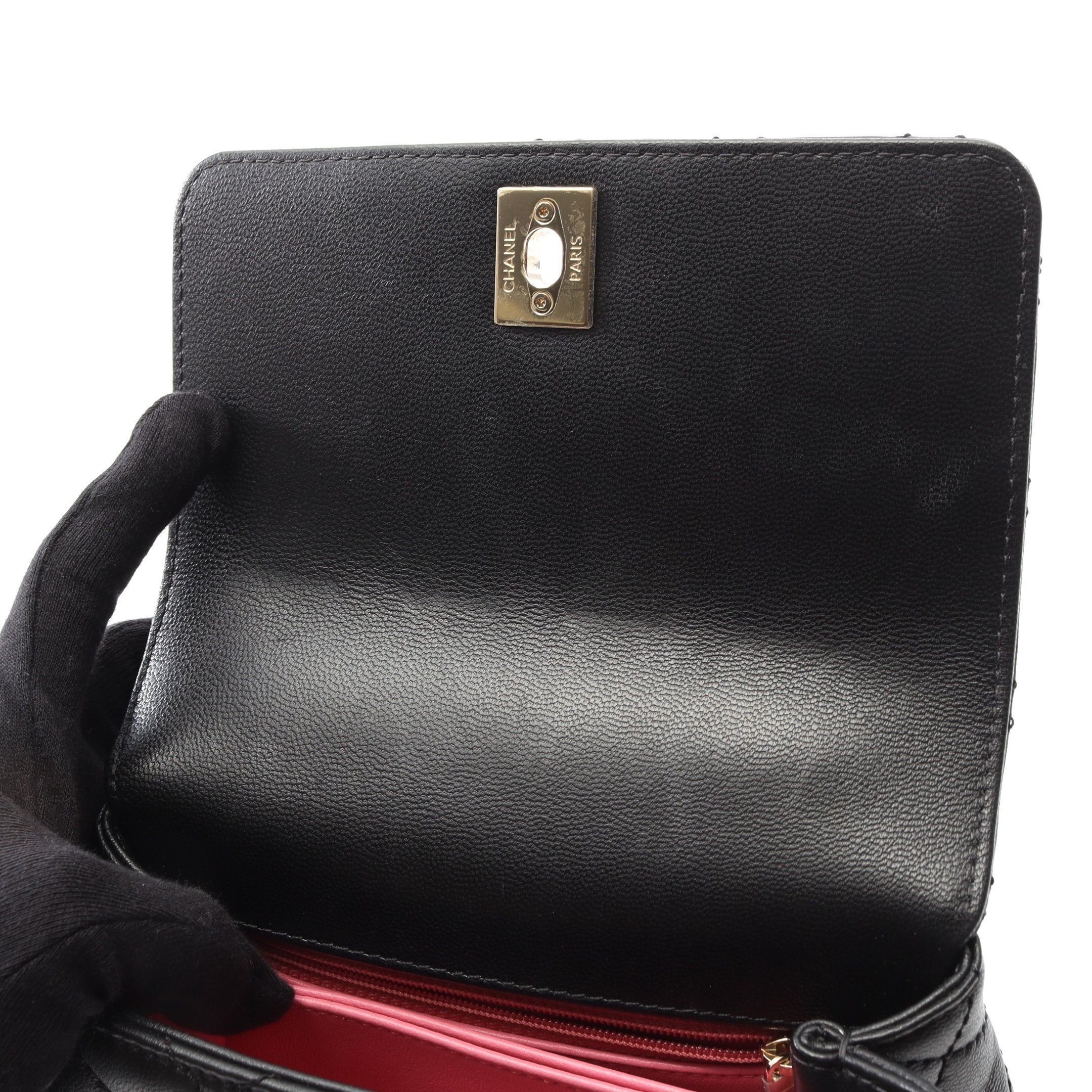 Chanel Chanel Coco Handle Xxs Top Handbag Lambskin Black Gold Hardware Size ONE SIZE - 6 Thumbnail
