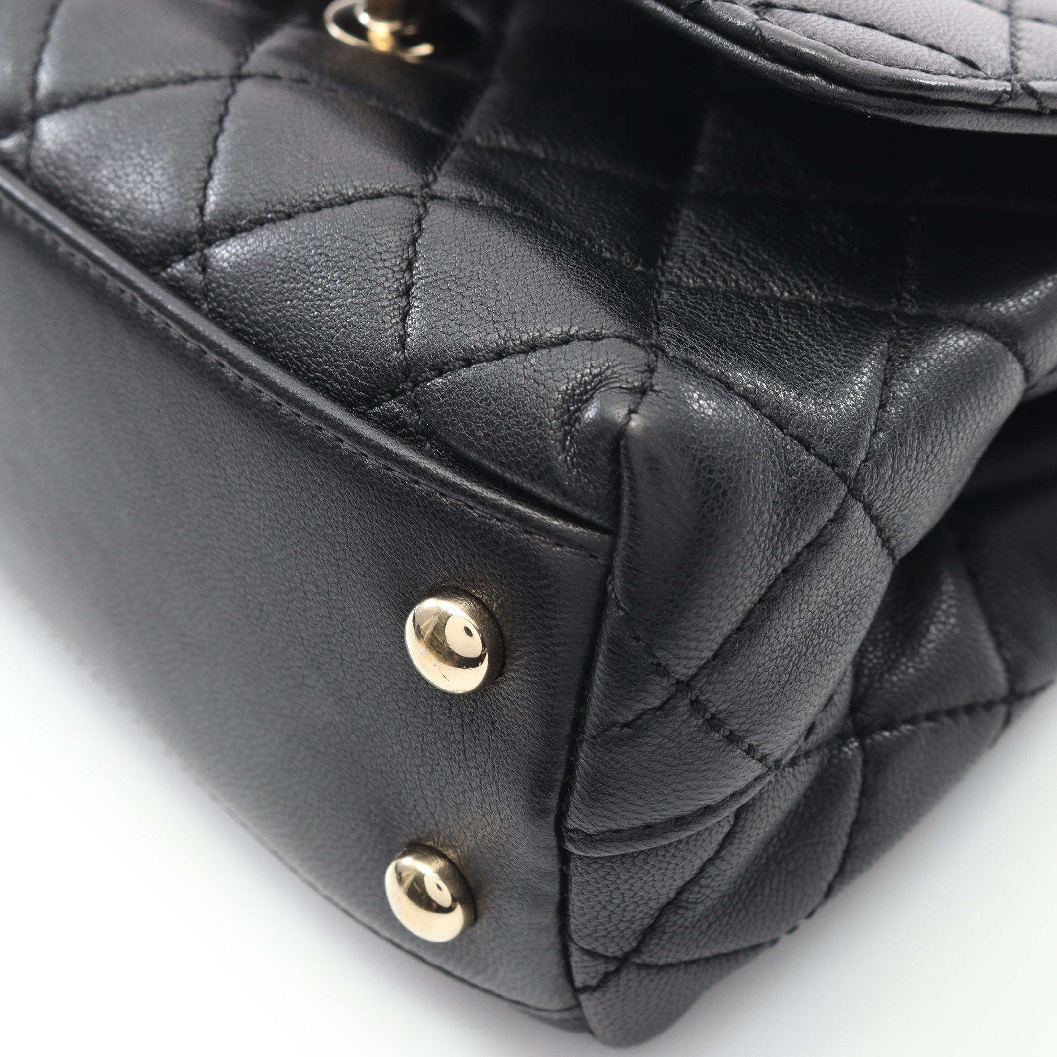 Chanel Chanel Coco Handle Xxs Top Handbag Lambskin Black Gold Hardware Size ONE SIZE - 7 Thumbnail