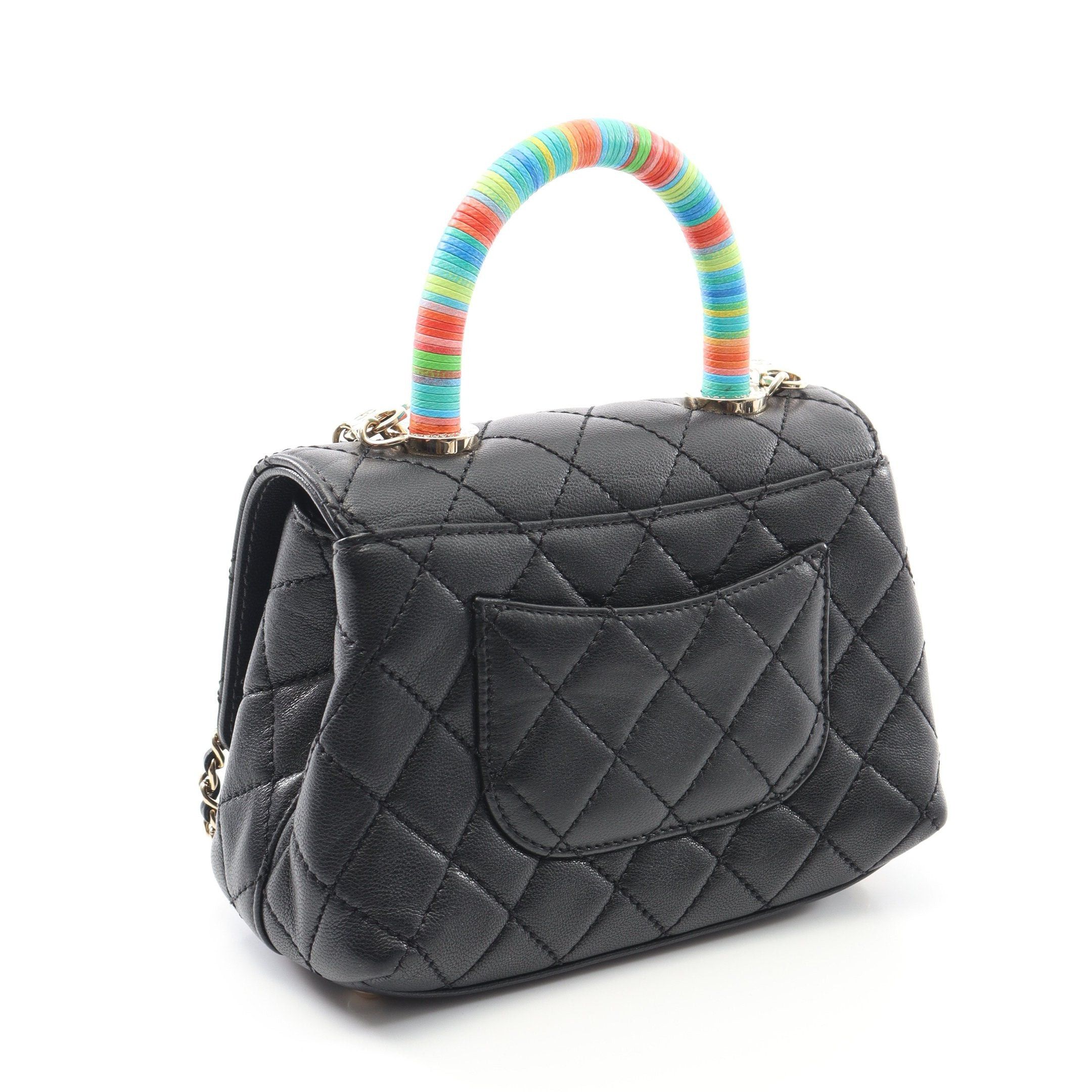 Chanel Chanel Coco Handle Xxs Top Handbag Lambskin Black Gold Hardware Size ONE SIZE - 2 Thumbnail