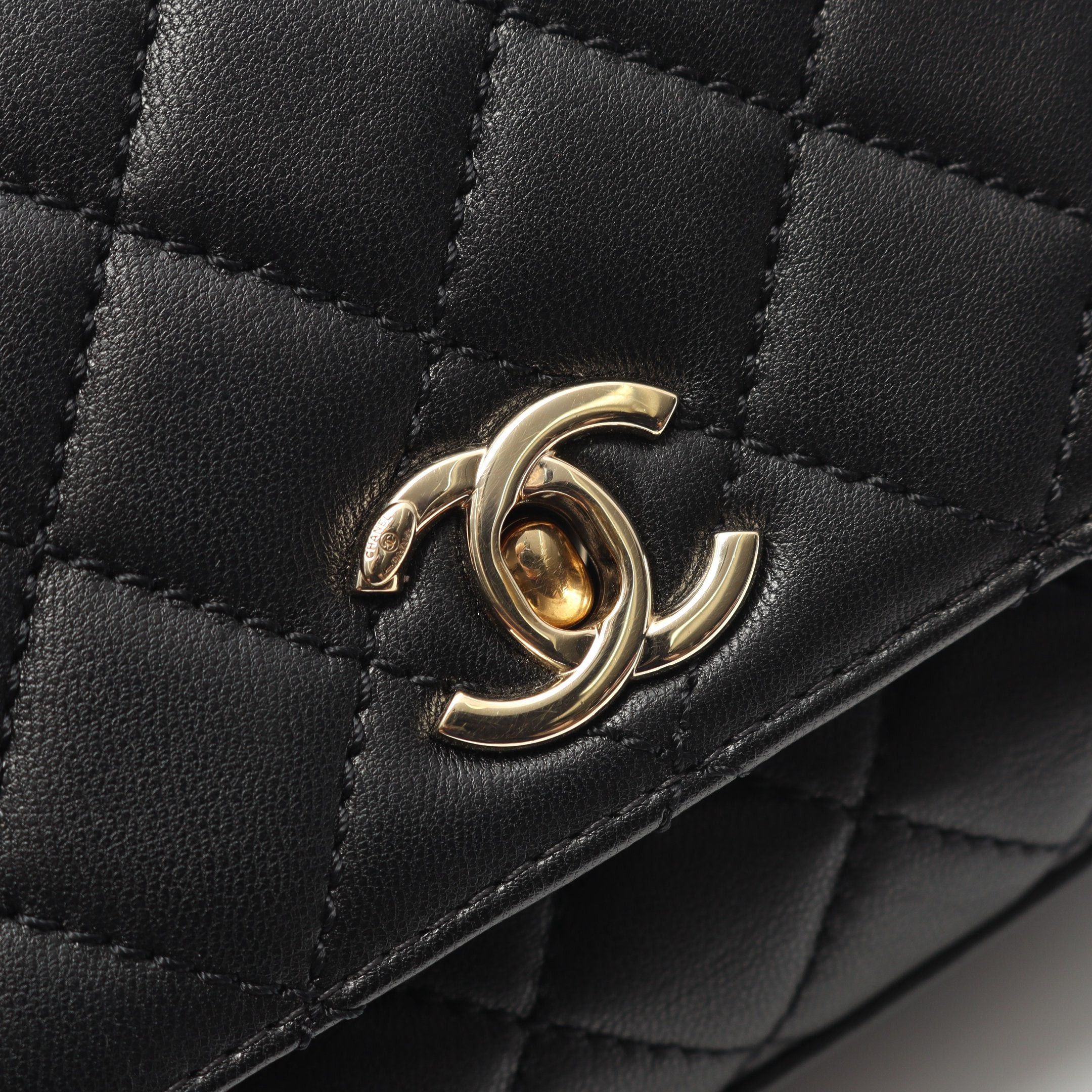 Chanel Chanel Coco Handle Xxs Top Handbag Lambskin Black Gold Hardware Size ONE SIZE - 10 Thumbnail