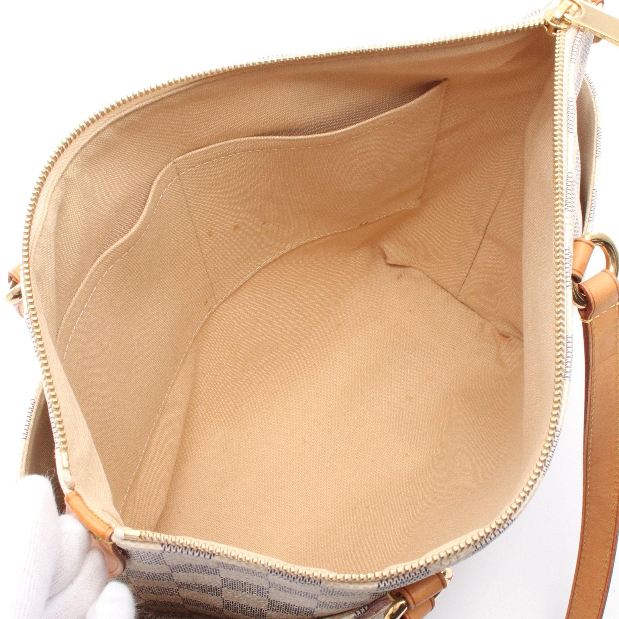 Louis Vuitton Louis Vuitton Totally Pm Damier Azur Shoulder Bag Tote Leather White Size ONE SIZE - 3 Thumbnail