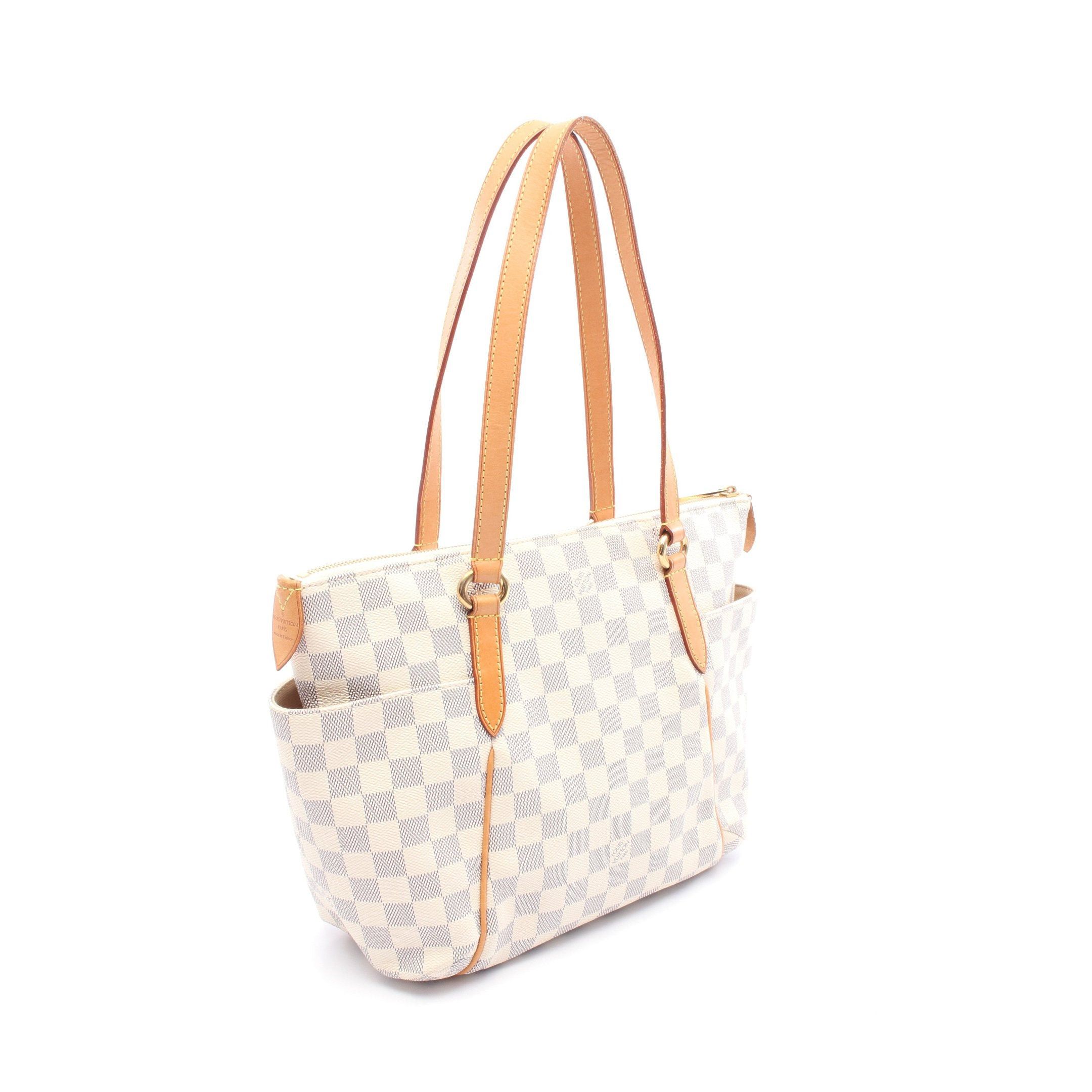 Louis Vuitton Louis Vuitton Totally Pm Damier Azur Shoulder Bag Tote Leather White Size ONE SIZE - 2 Thumbnail