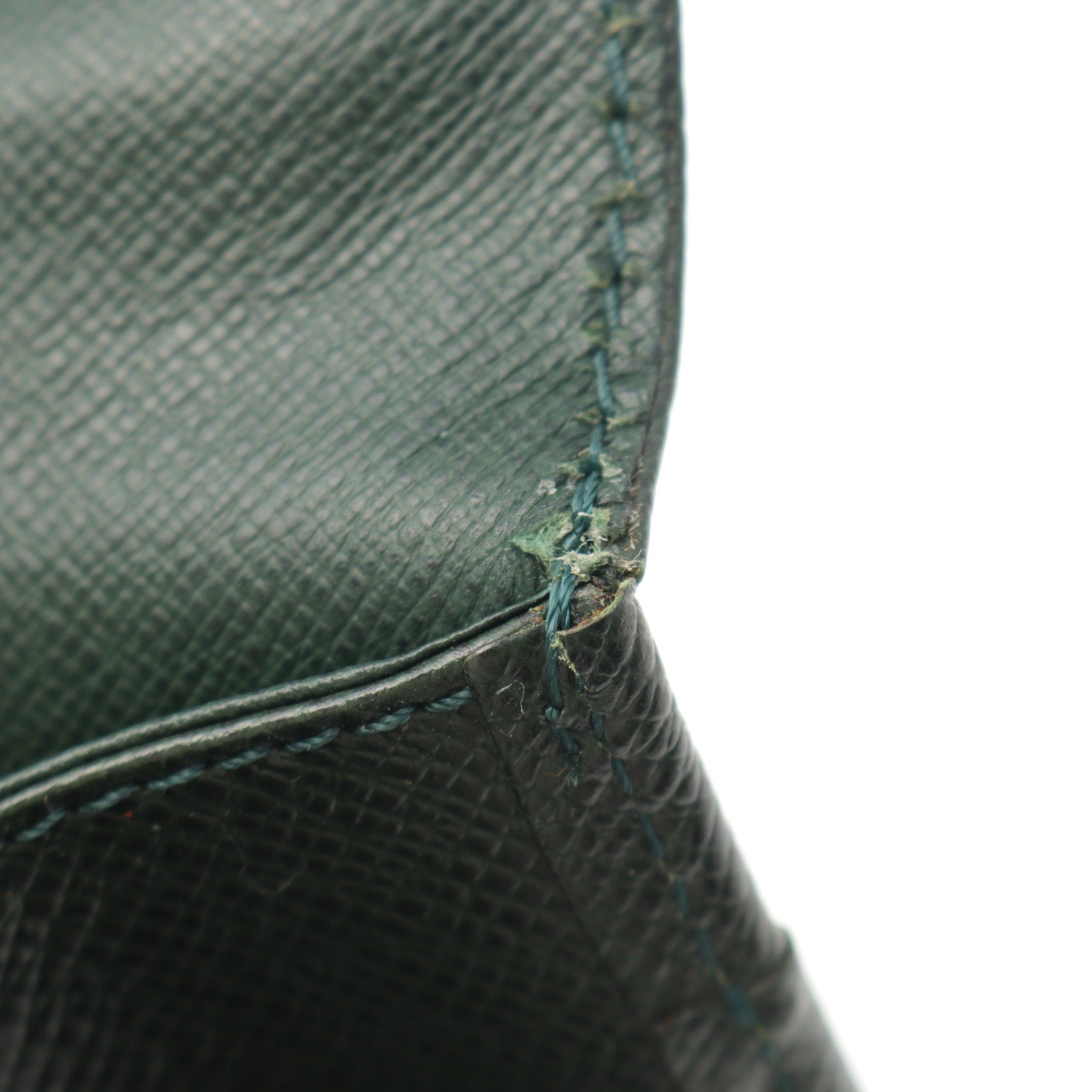 Louis Vuitton Louis Vuitton Porte Document Angara Taiga Briefcase Business Bag Leather Green Size ONE SIZE - 8 Thumbnail