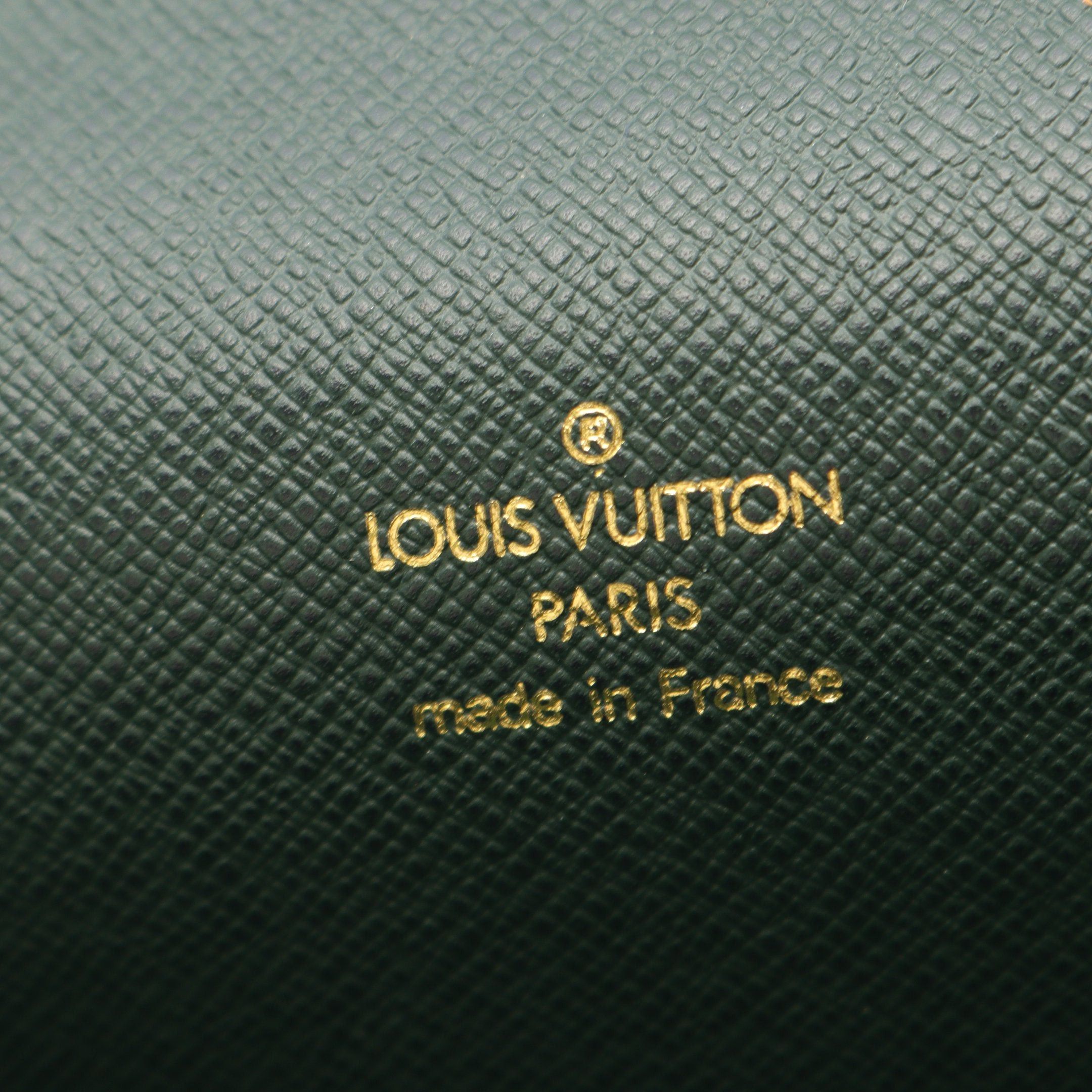 Louis Vuitton Louis Vuitton Porte Document Angara Taiga Briefcase Business Bag Leather Green Size ONE SIZE - 4 Thumbnail