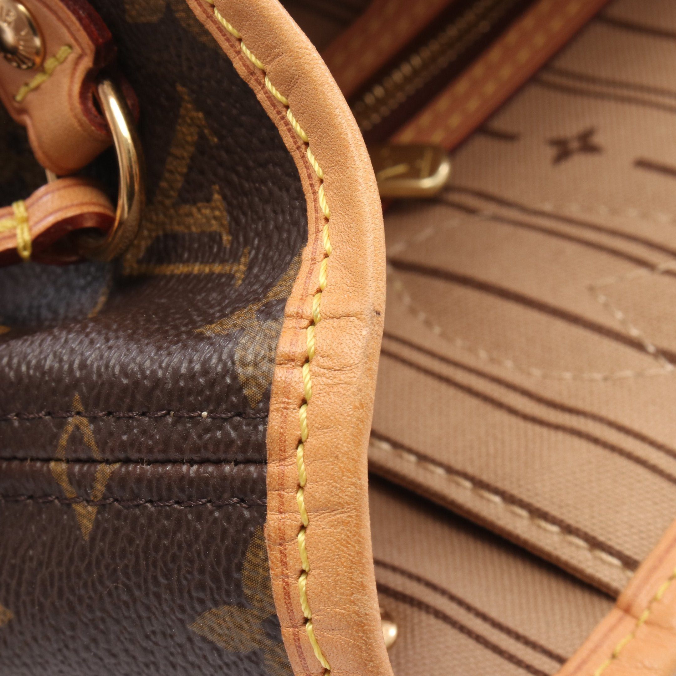 Louis Vuitton Louis Vuitton Neverfull Pm Monogram Handbag Tote Bag Leather Brown Size ONE SIZE - 8 Thumbnail