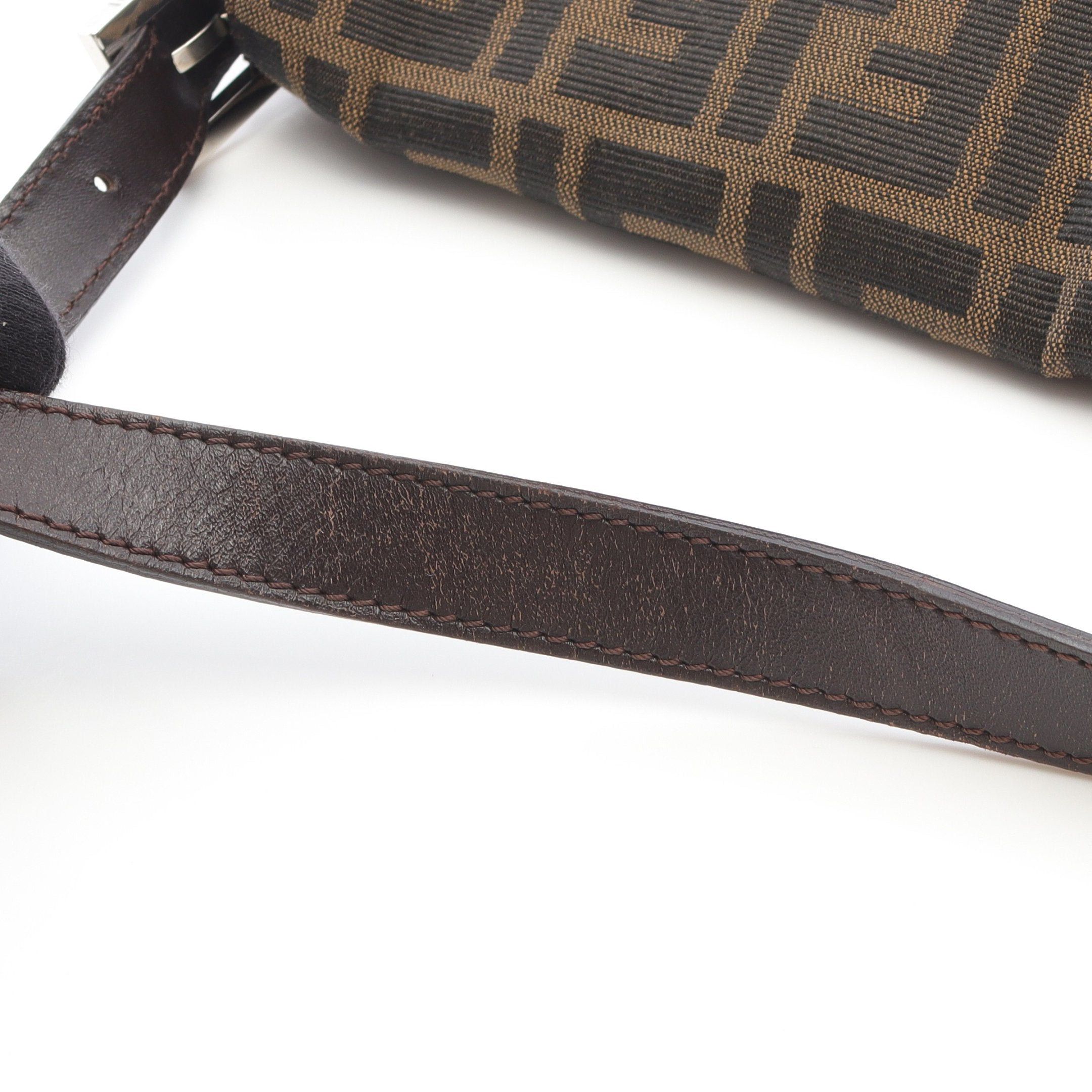 Fendi Fendi Mamma Bucket One Shoulder Bag Canvas Leather Brown Dark Size ONE SIZE - 7 Thumbnail
