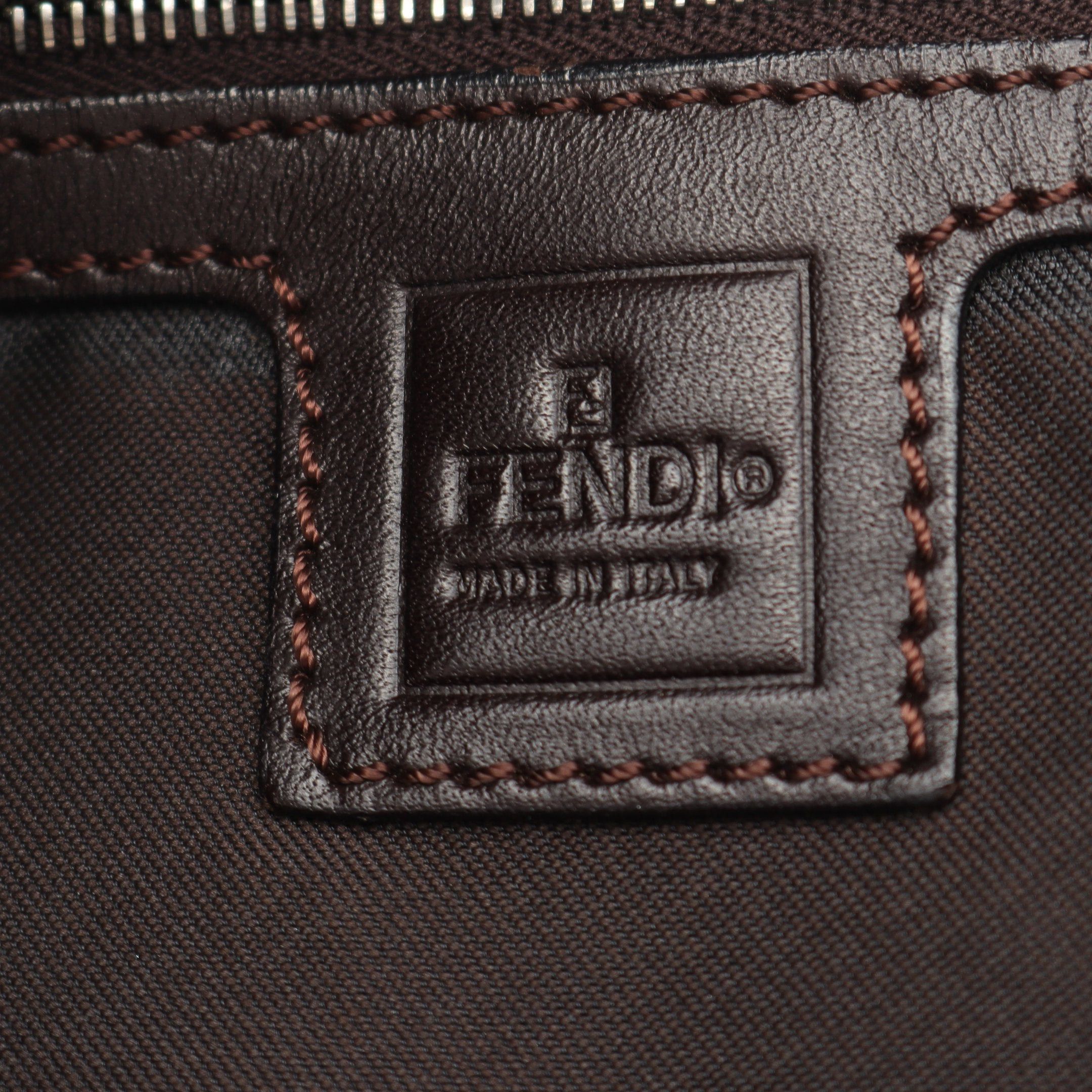 Fendi Fendi Mamma Bucket One Shoulder Bag Canvas Leather Brown Dark Size ONE SIZE - 4 Thumbnail