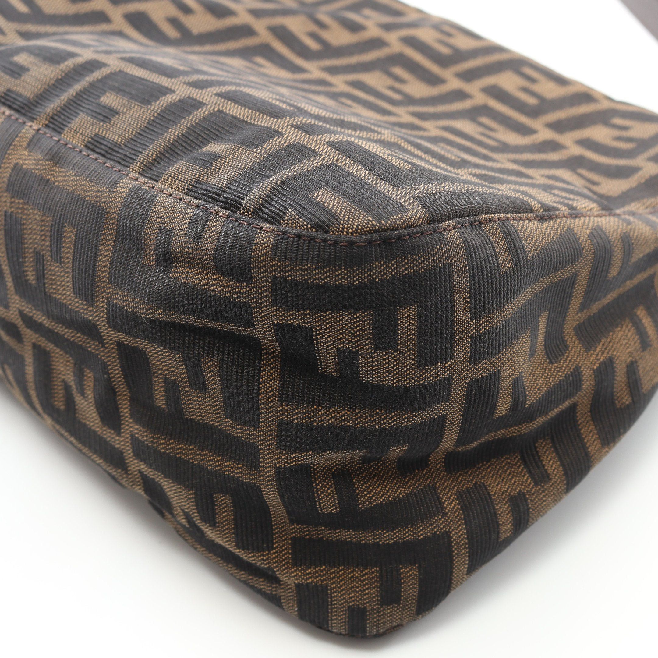 Fendi Fendi Mamma Bucket One Shoulder Bag Canvas Leather Brown Dark Size ONE SIZE - 8 Thumbnail