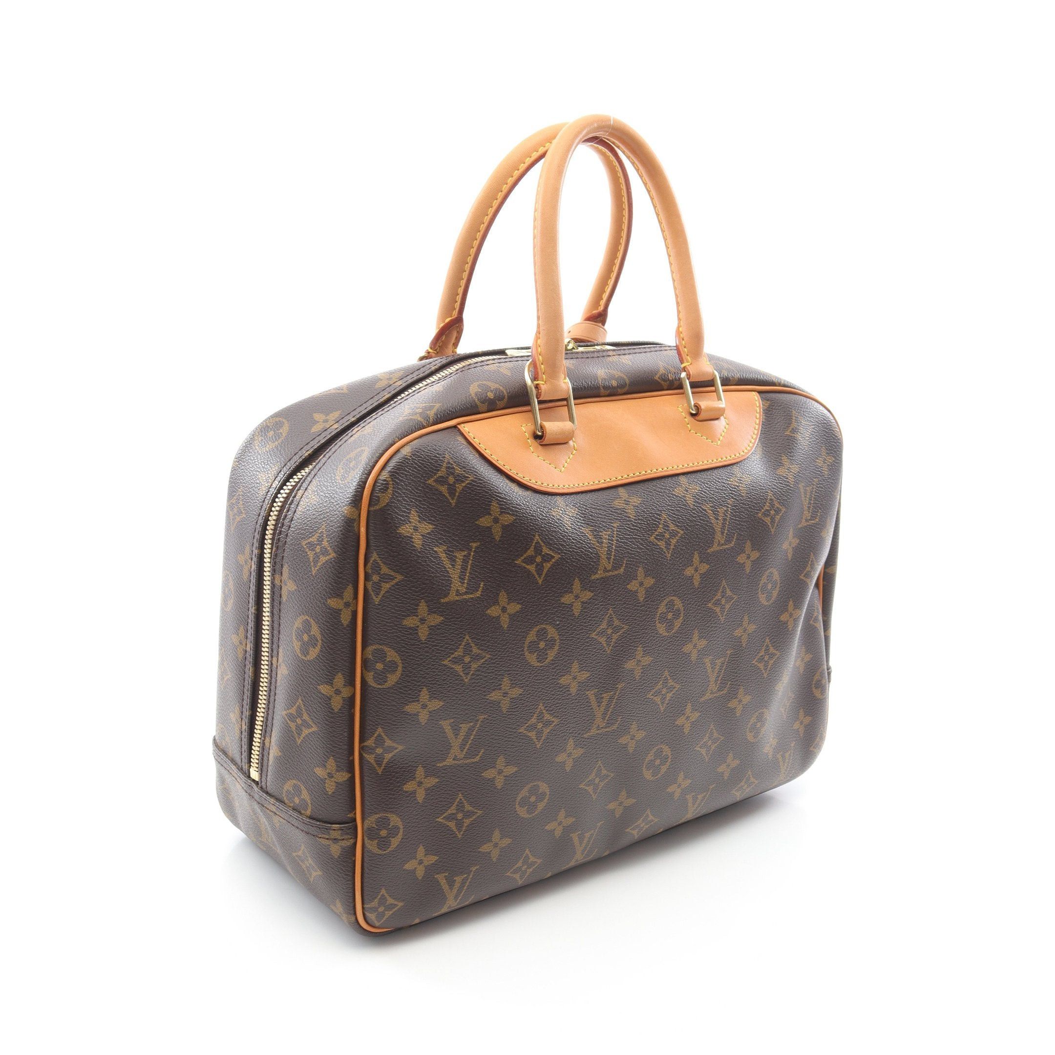 Louis Vuitton Louis Vuitton Deauville Bowling Vanity Monogram Handbag Leather Brown Size ONE SIZE - 2 Thumbnail