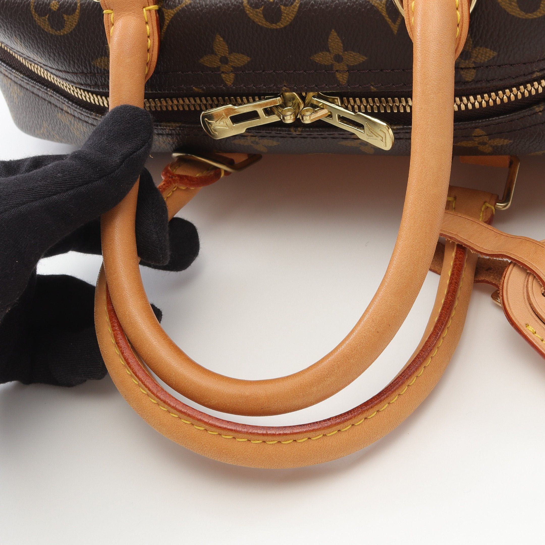 Louis Vuitton Louis Vuitton Deauville Bowling Vanity Monogram Handbag Leather Brown Size ONE SIZE - 7 Thumbnail