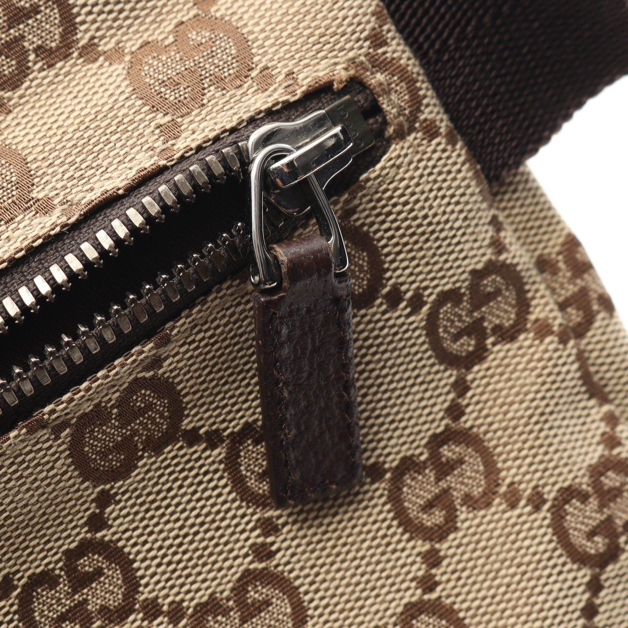 Gucci Gucci Gg Canvas Body Bag Waist Leather Beige Dark Brown Size ONE SIZE - 7 Thumbnail