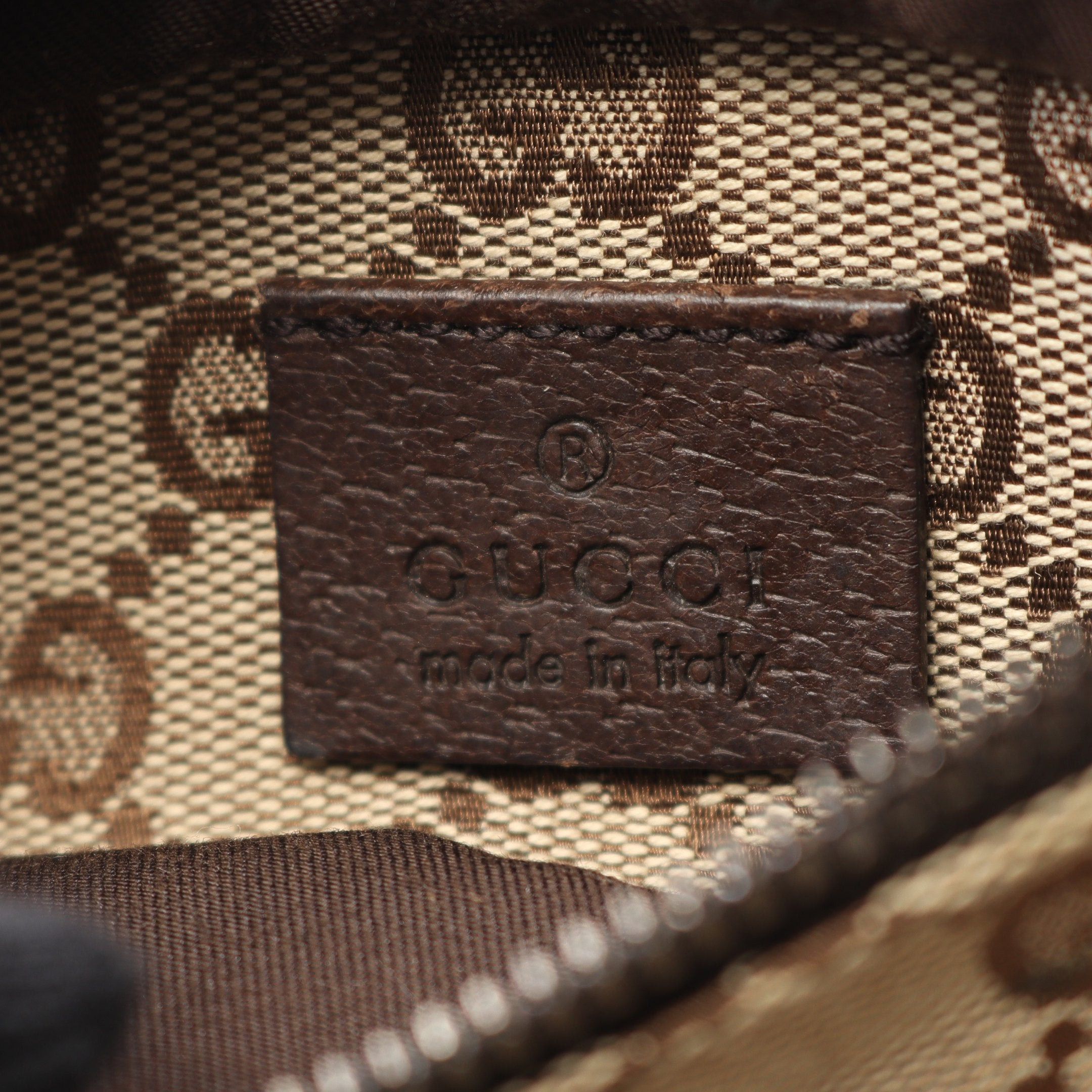 Gucci Gucci Gg Canvas Body Bag Waist Leather Beige Dark Brown Size ONE SIZE - 4 Thumbnail