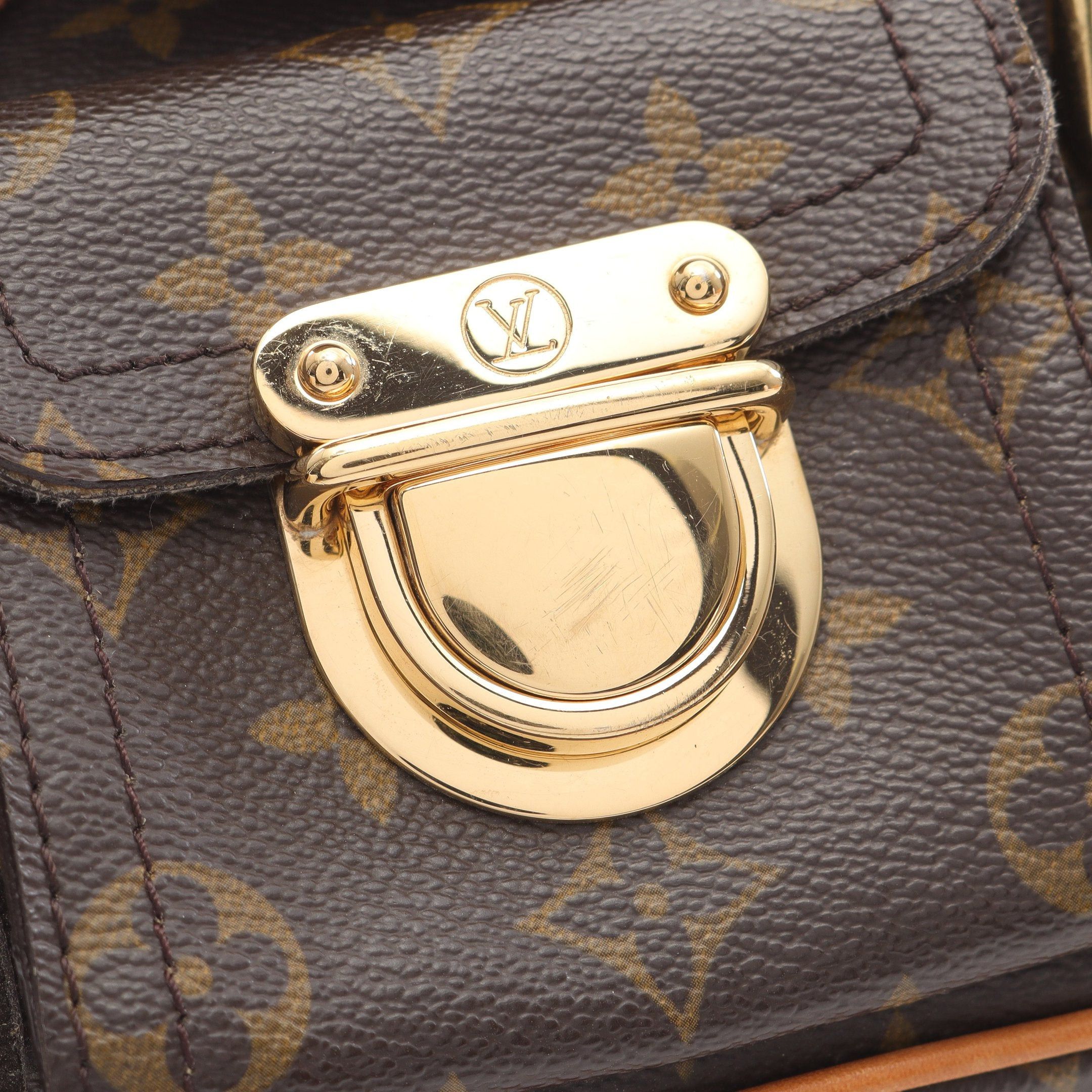 Louis Vuitton Louis Vuitton Hudson Pm Monogram Shoulder Bag Leather Brown Size ONE SIZE - 9 Thumbnail