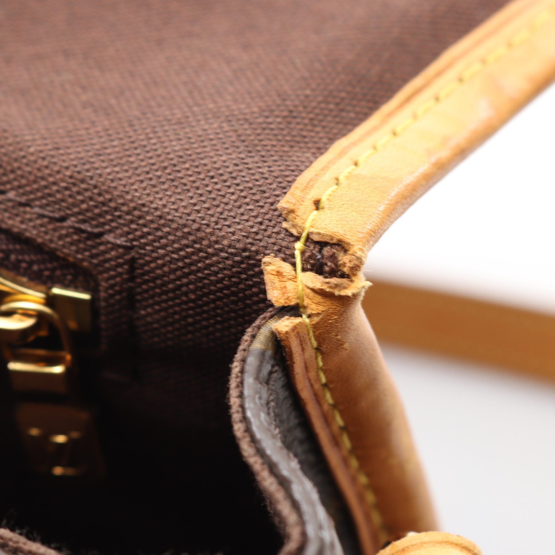 Louis Vuitton Louis Vuitton Menilmontant Pm Monogram Shoulder Bag Leather Brown Size ONE SIZE - 9 Thumbnail