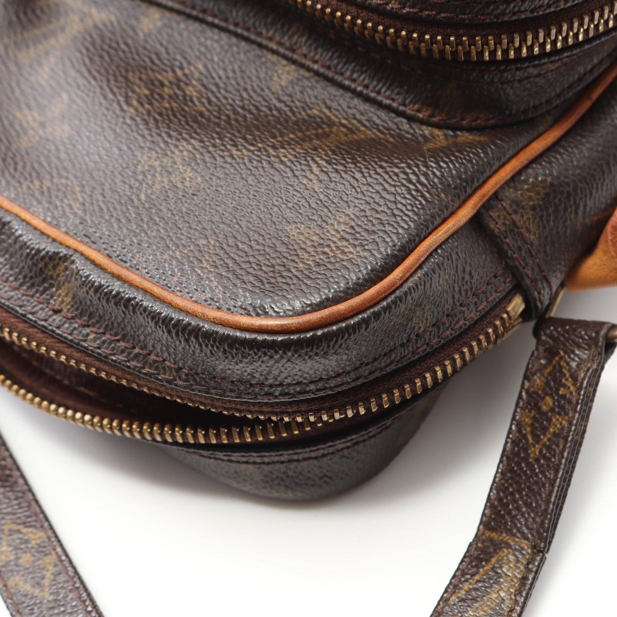 Louis Vuitton Louis Vuitton Amazon Monogram Shoulder Bag Leather Brown Size ONE SIZE - 8 Thumbnail