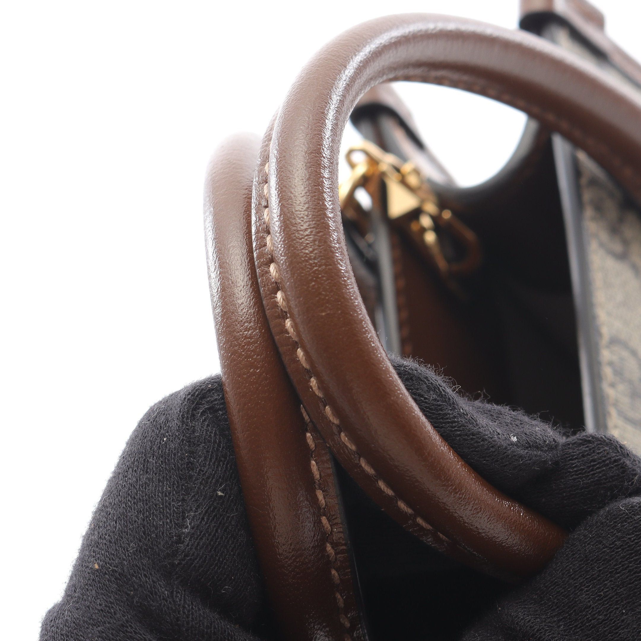Gucci Gucci Interlocking G Mini Tote Bag Handbag Leather Beige Brown Size ONE SIZE - 7 Thumbnail