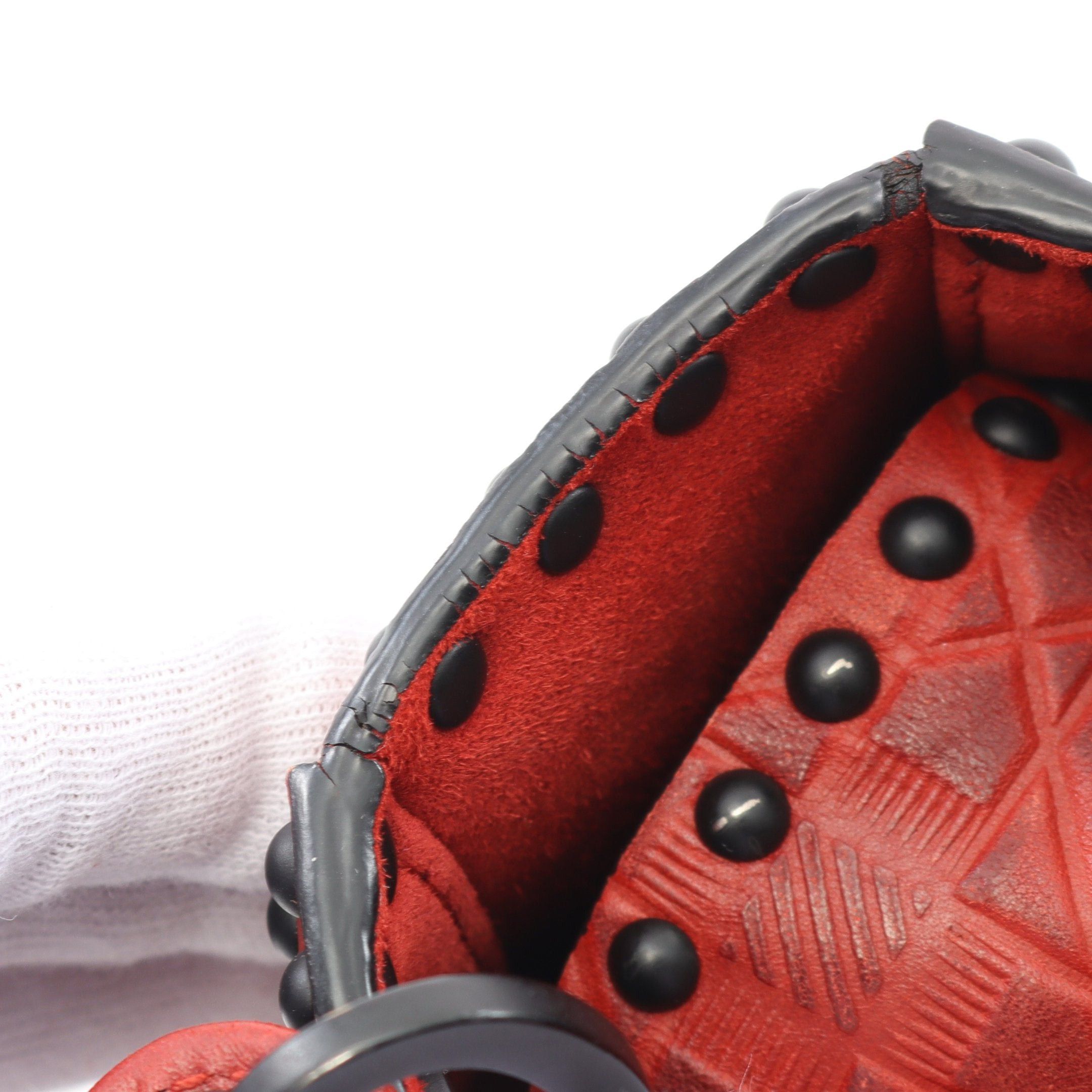Dior Dior Lady Dior Mini Handbag Leather Red Size ONE SIZE - 5 Thumbnail