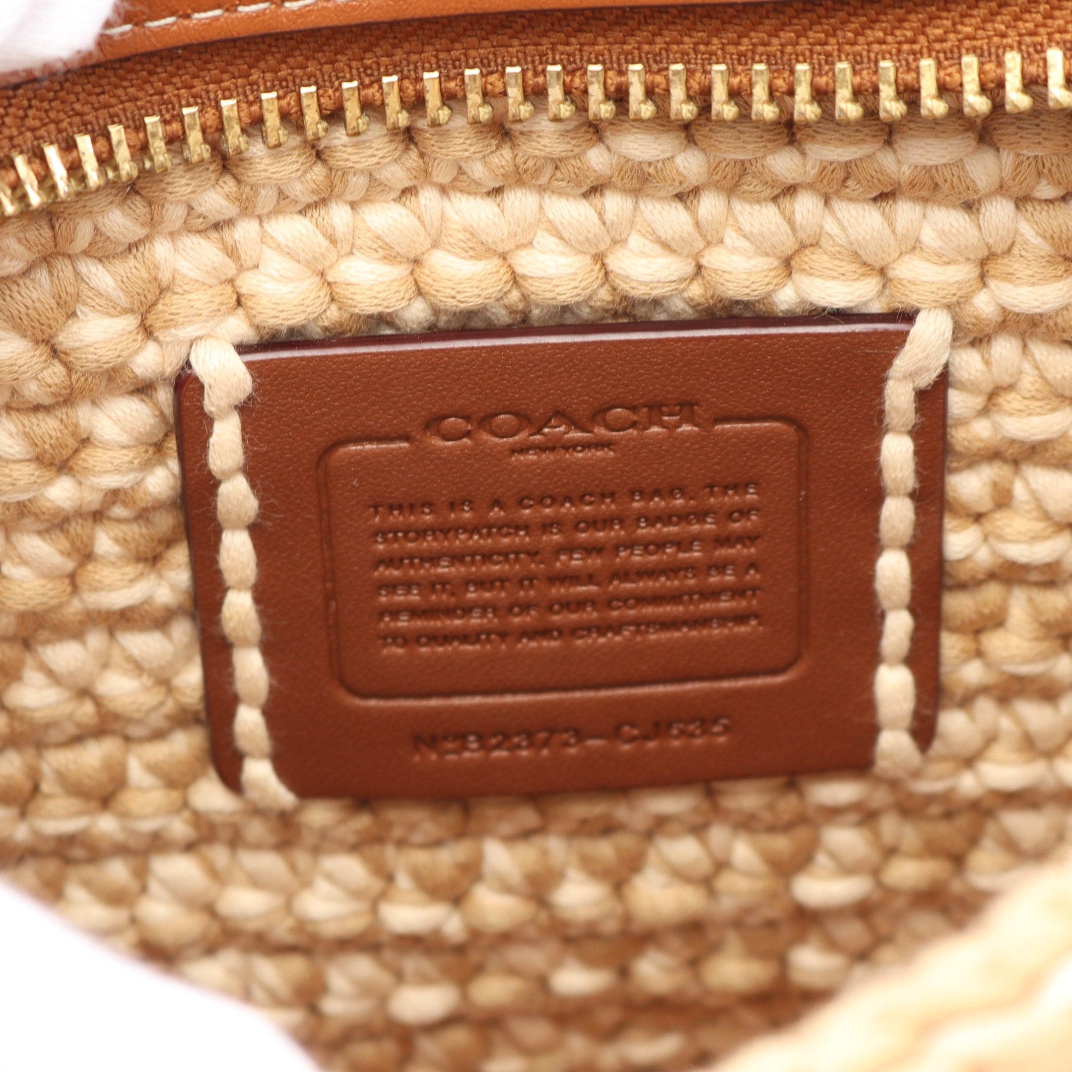 Coach Coach Rogue 20 Handbag Fabric Leather Beige Brown Size ONE SIZE - 4 Thumbnail
