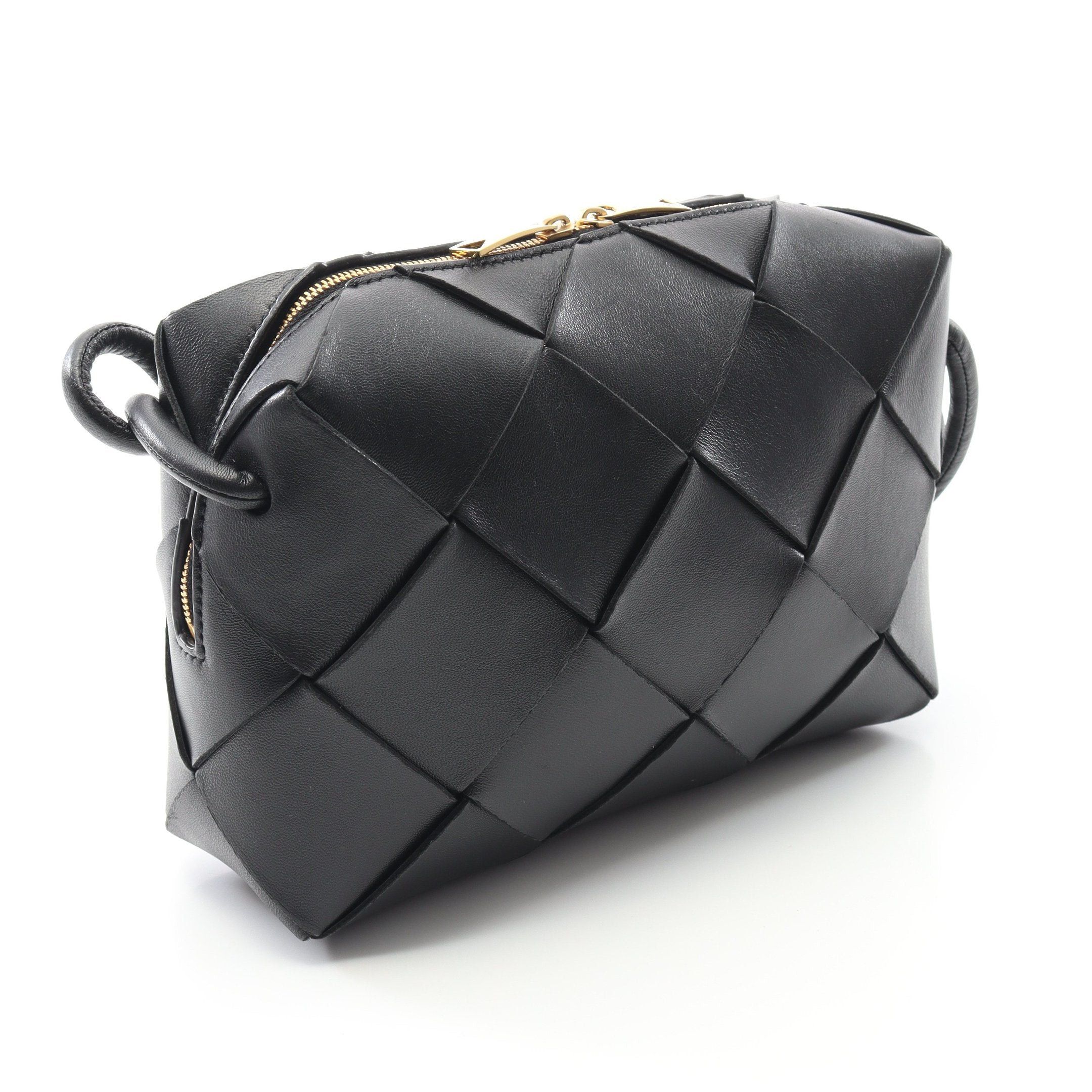 Bottega Veneta Bottega Veneta Small Cassette Camera Bag Shoulder Leather Black Size ONE SIZE - 2 Thumbnail