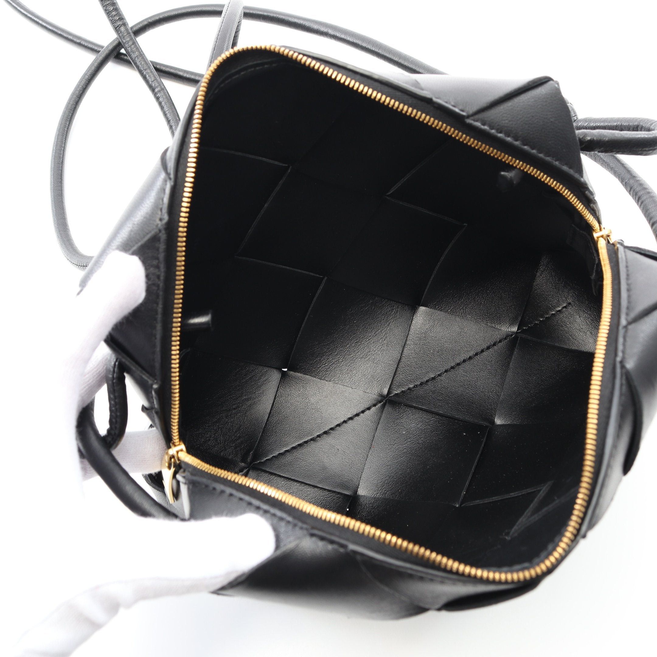 Bottega Veneta Bottega Veneta Small Cassette Camera Bag Shoulder Leather Black Size ONE SIZE - 3 Thumbnail
