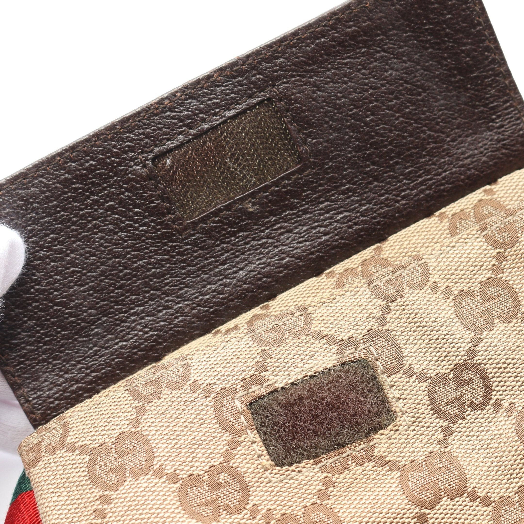 Gucci Gucci Gg Canvas Body Bag Waist Leather Beige Dark Brown Size ONE SIZE - 5 Thumbnail