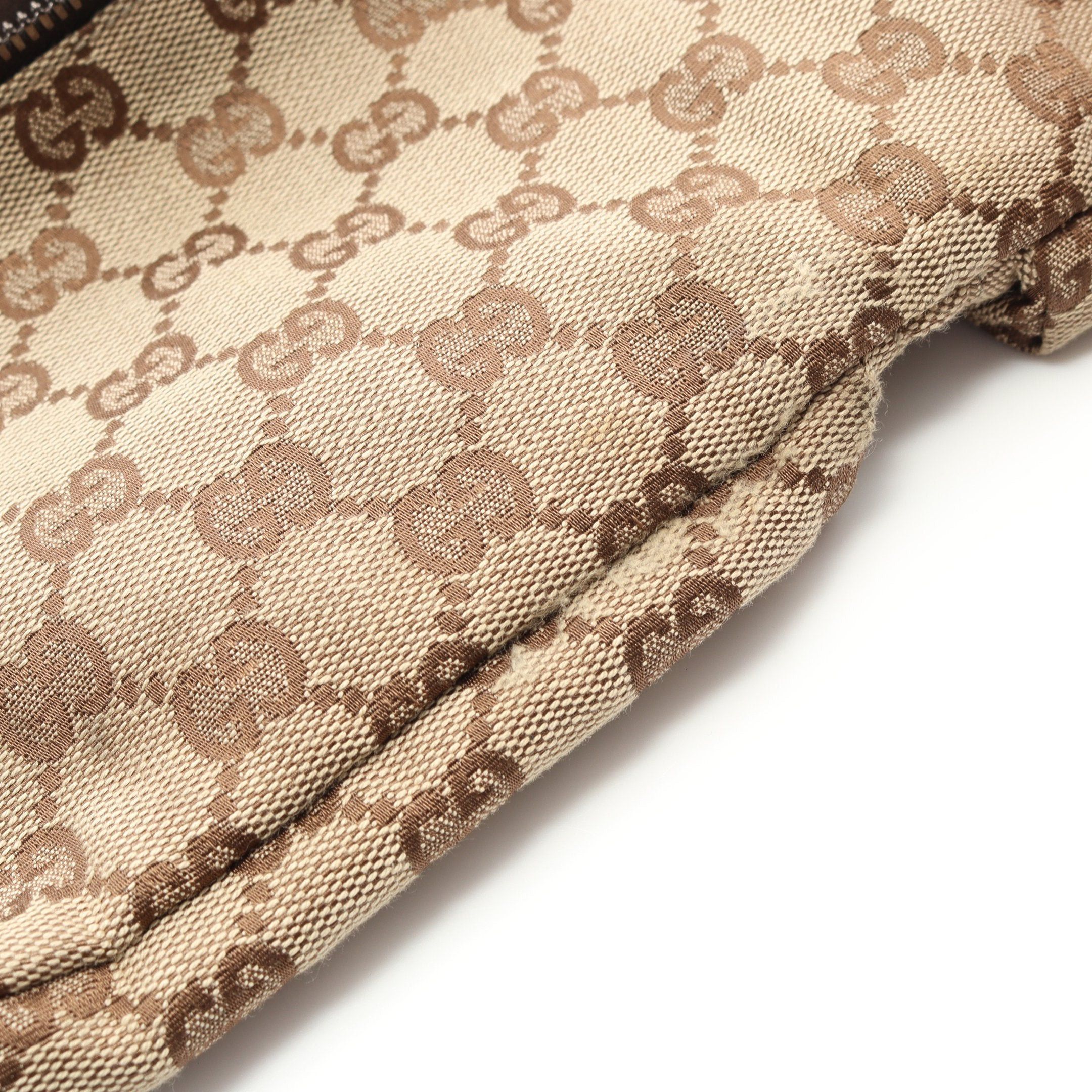 Gucci Gucci Gg Canvas Body Bag Waist Leather Beige Dark Brown Size ONE SIZE - 9 Thumbnail