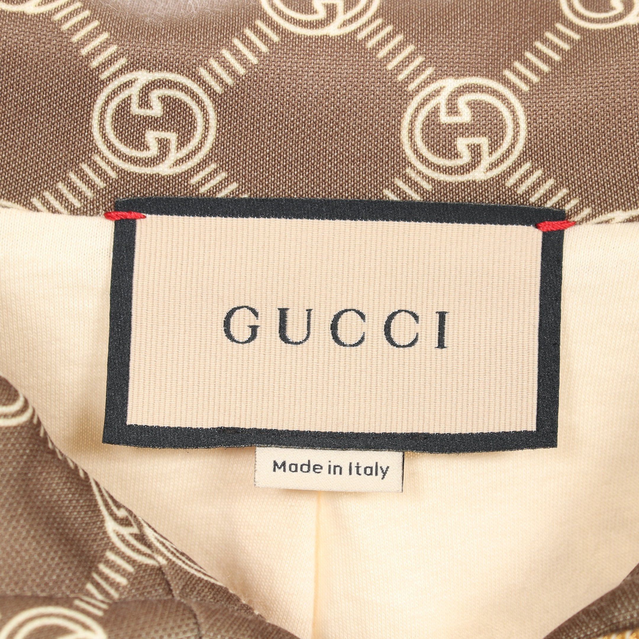 Gucci Gucci Interlocking G Sherry Line Blouson Cotton Brown Multicolor Size ONE SIZE - 3 Thumbnail