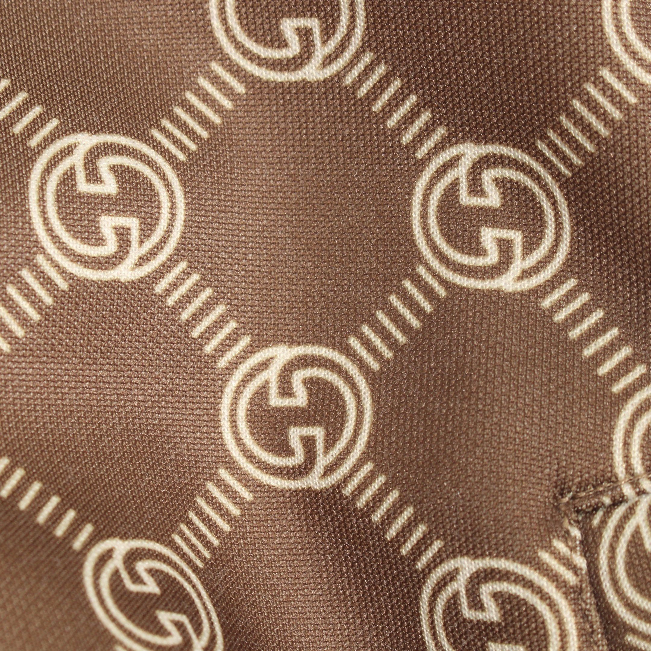 Gucci Gucci Interlocking G Sherry Line Blouson Cotton Brown Multicolor Size ONE SIZE - 7 Thumbnail