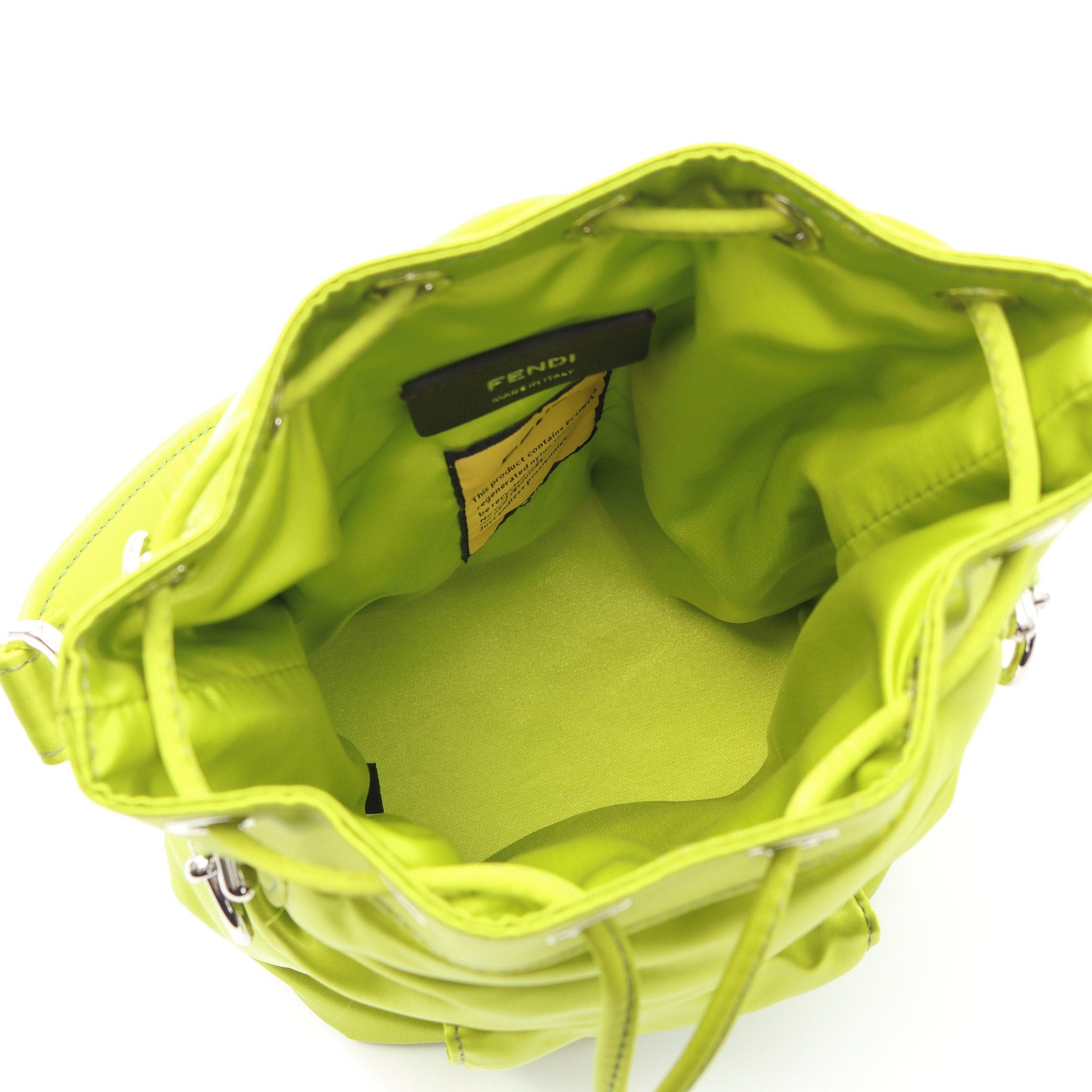 Fendi Fendi Mini Montresor Handbag Nylon Yellow-Green Size ONE SIZE - 3 Thumbnail