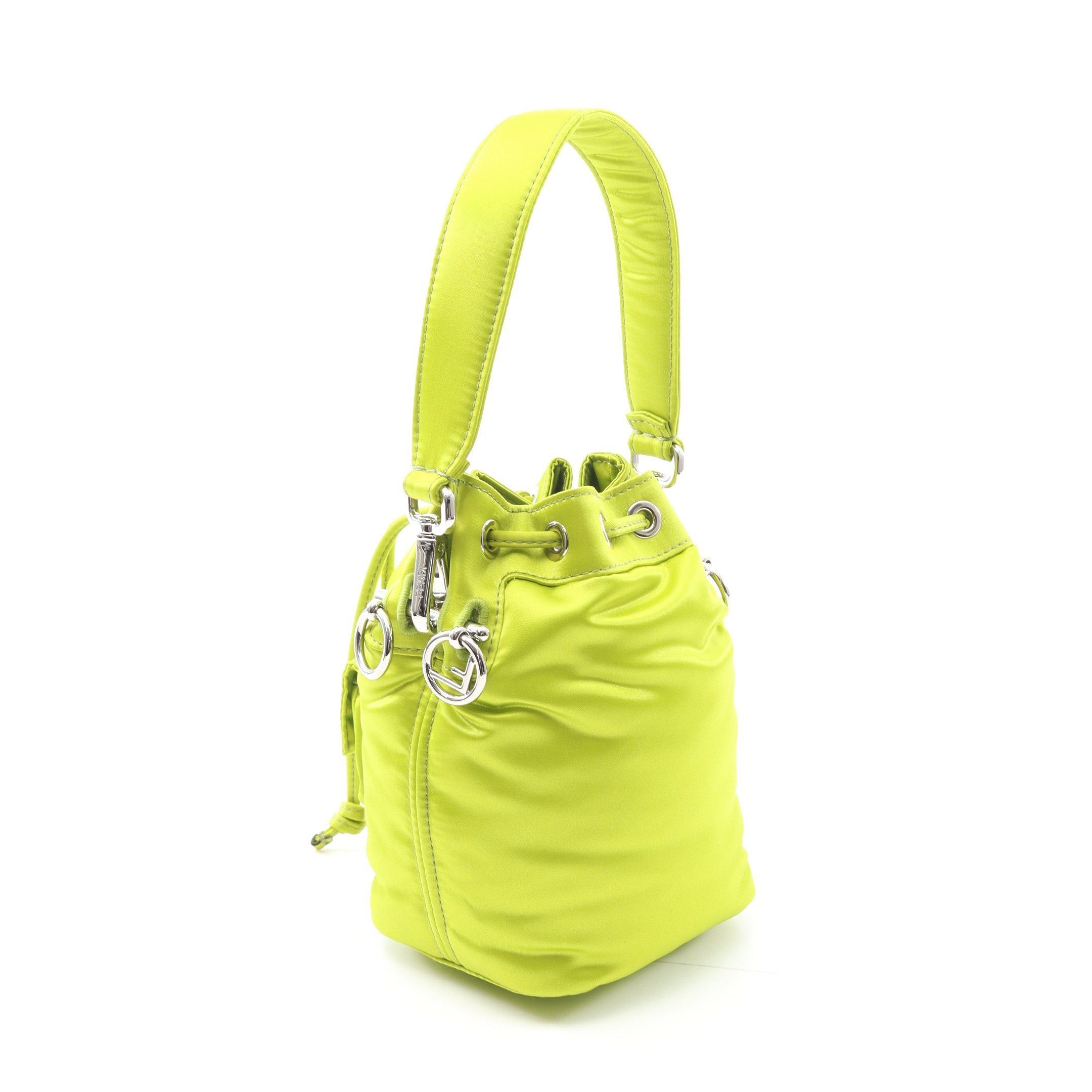 Fendi Fendi Mini Montresor Handbag Nylon Yellow-Green Size ONE SIZE - 2 Thumbnail