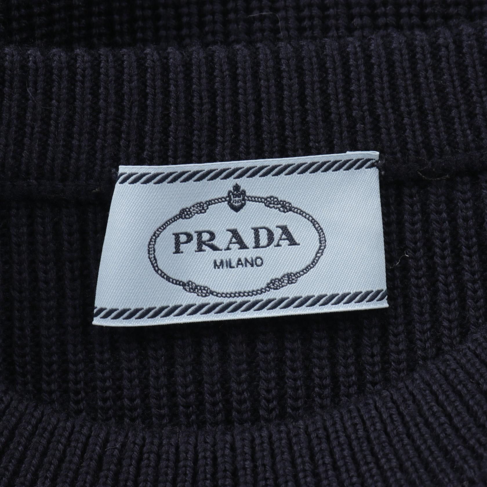Prada Prada Prada RE-NYLON Wool Nylon Dress Leather Dresses 23890 S222 11EN Size ONE SIZE - 3 Thumbnail