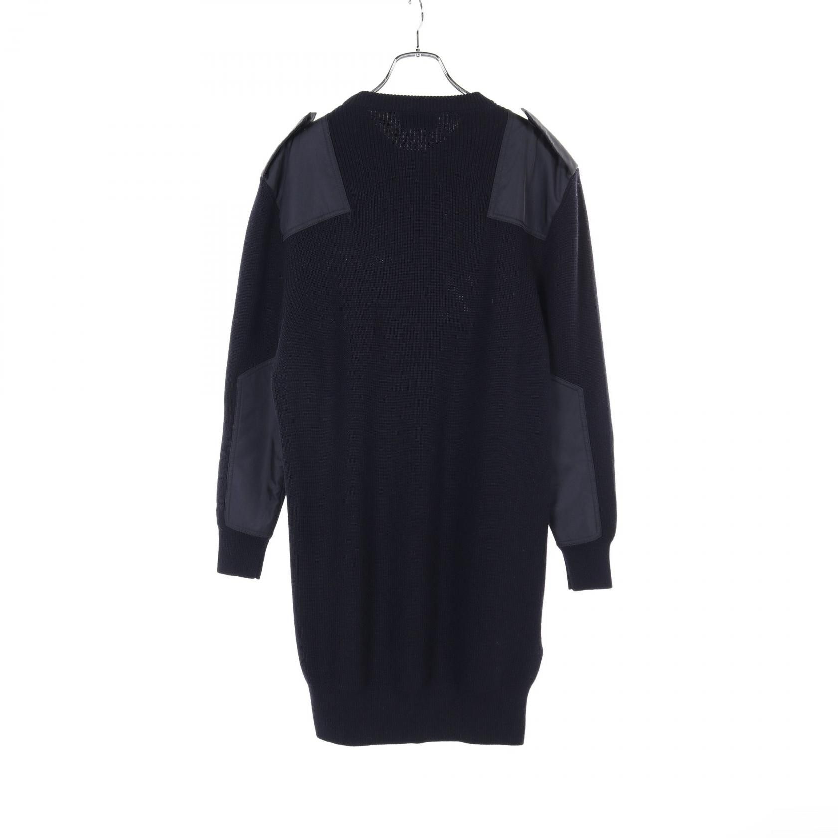 Prada Prada Prada RE-NYLON Wool Nylon Dress Leather Dresses 23890 S222 11EN Size ONE SIZE - 2 Thumbnail