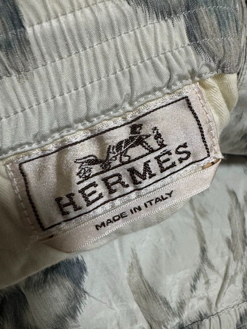 Hermes Silk Casual Pants with Drawstring