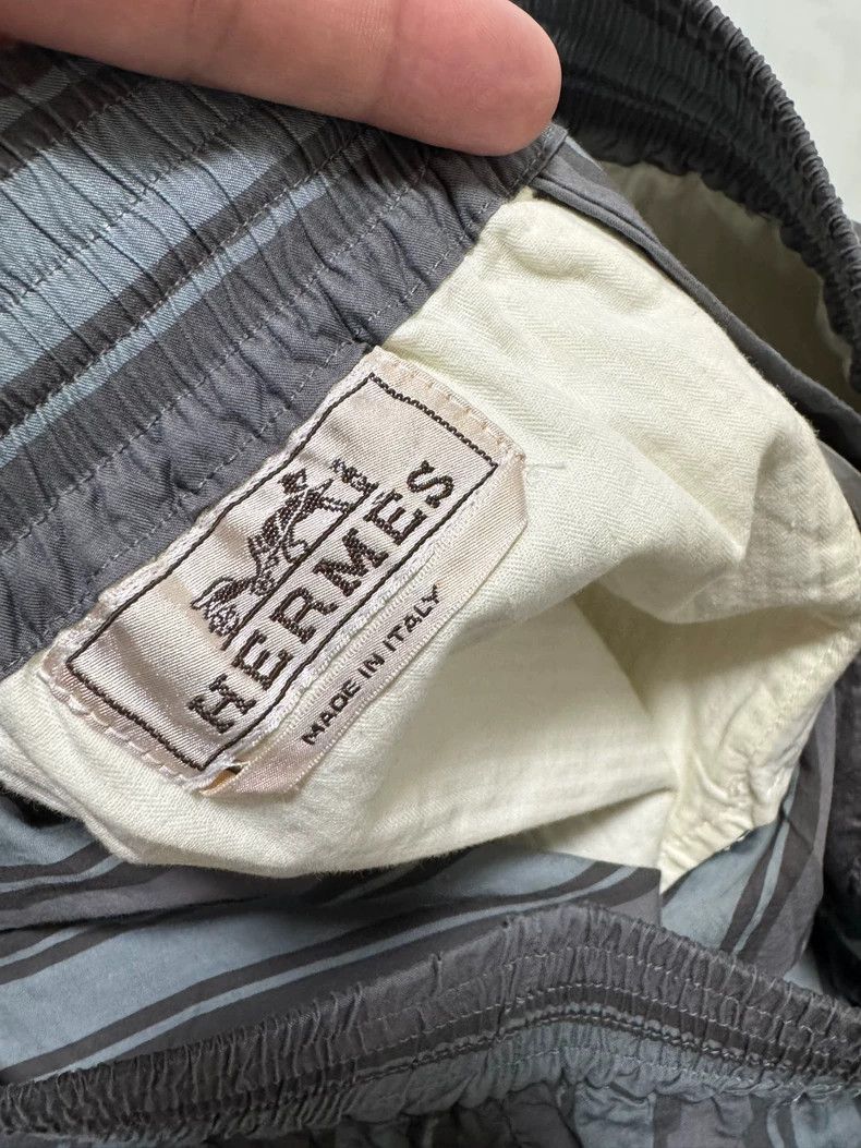 Hermes HERMES Silk Blend Striped Shorts Size 42 Size US 42 / EU 58 - 5 Thumbnail
