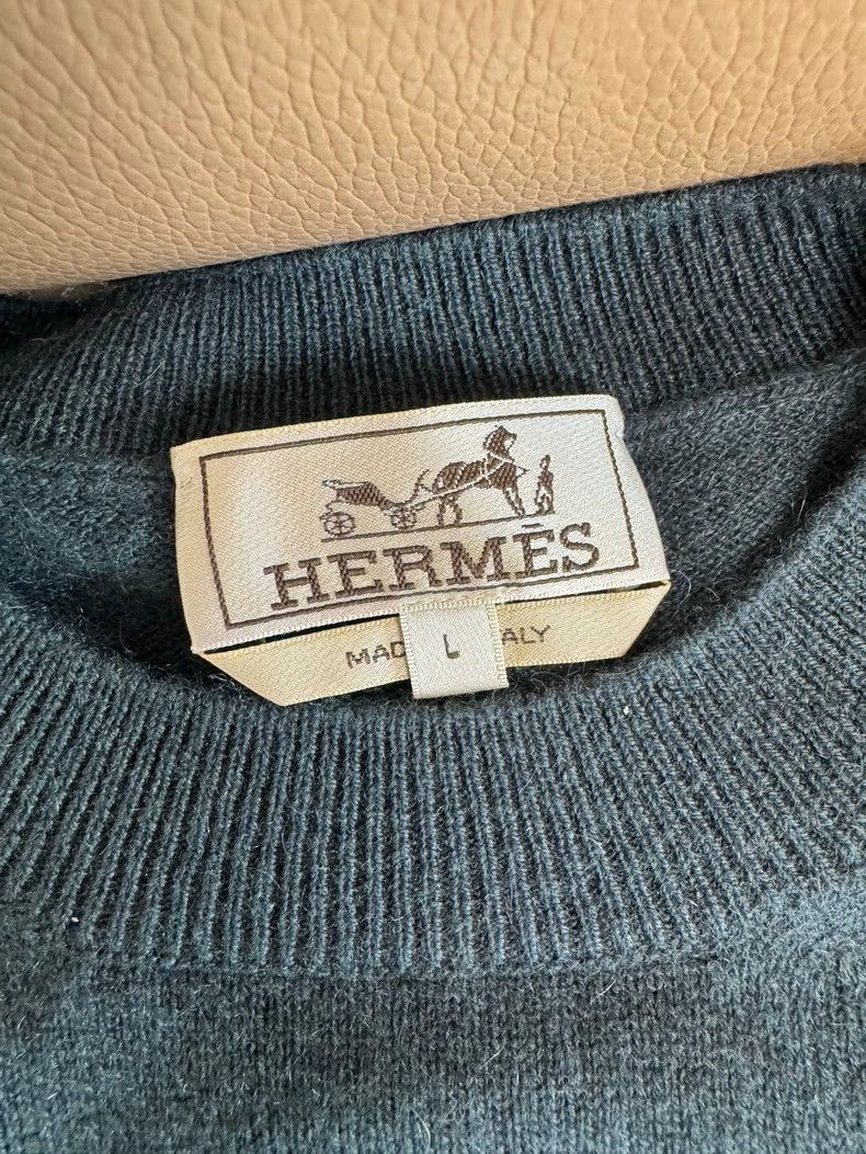 Hermes Hermes Cashmere Sweater Size L Blue Color Size US L / EU 52-54 / 3 - 3 Thumbnail