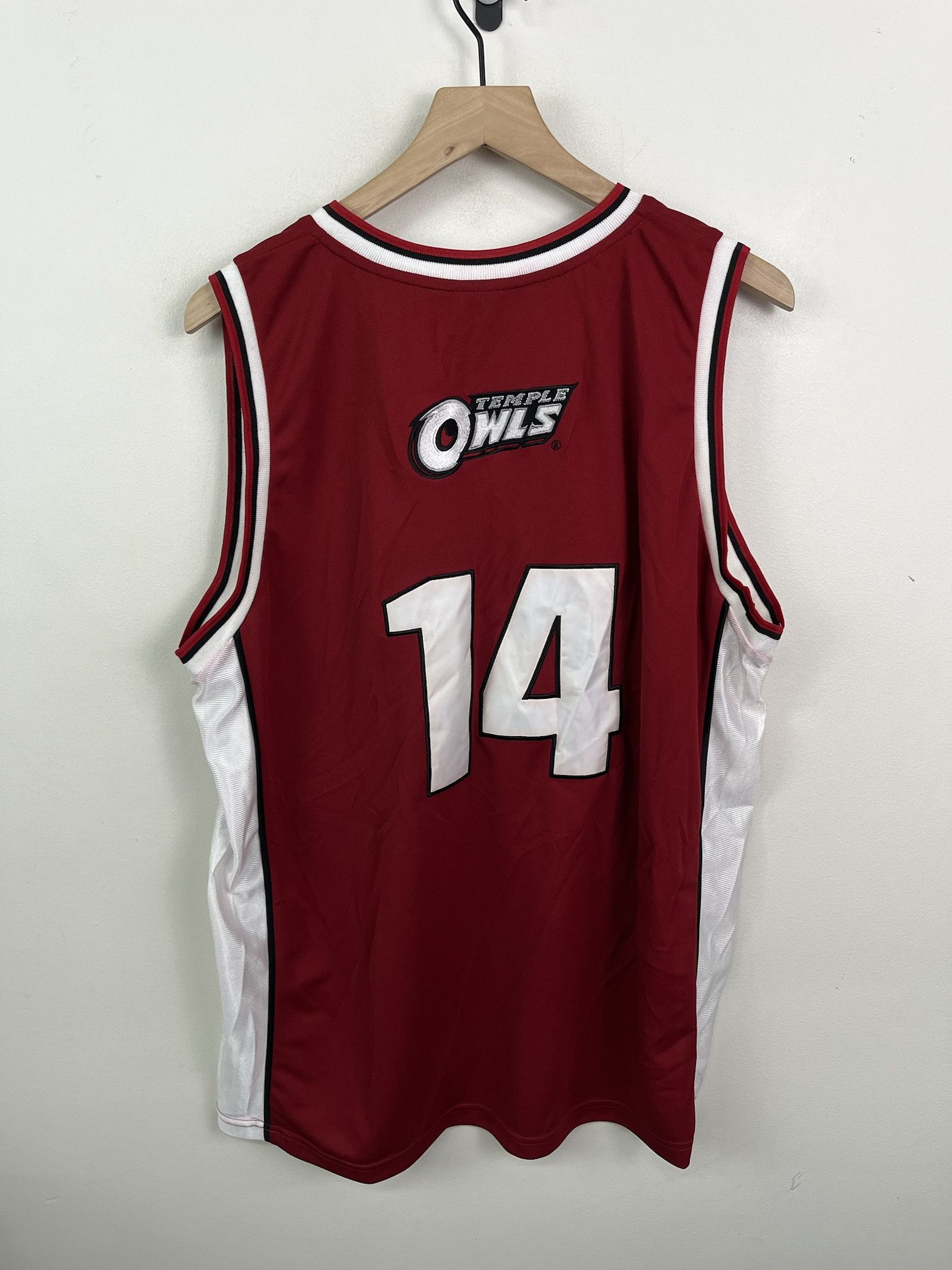 Vintage Vintage 90s Temple Owls Basketball Jersey Size XL Size US XL / EU 56 / 4 - 4 Thumbnail
