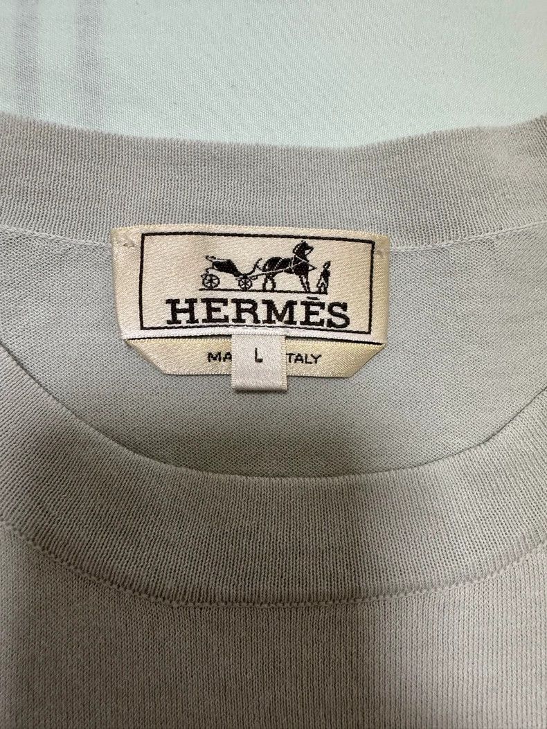 Hermes Hermes Knit Short Sleeve T-shirt Size L Size US L / EU 52-54 / 3 - 6 Thumbnail