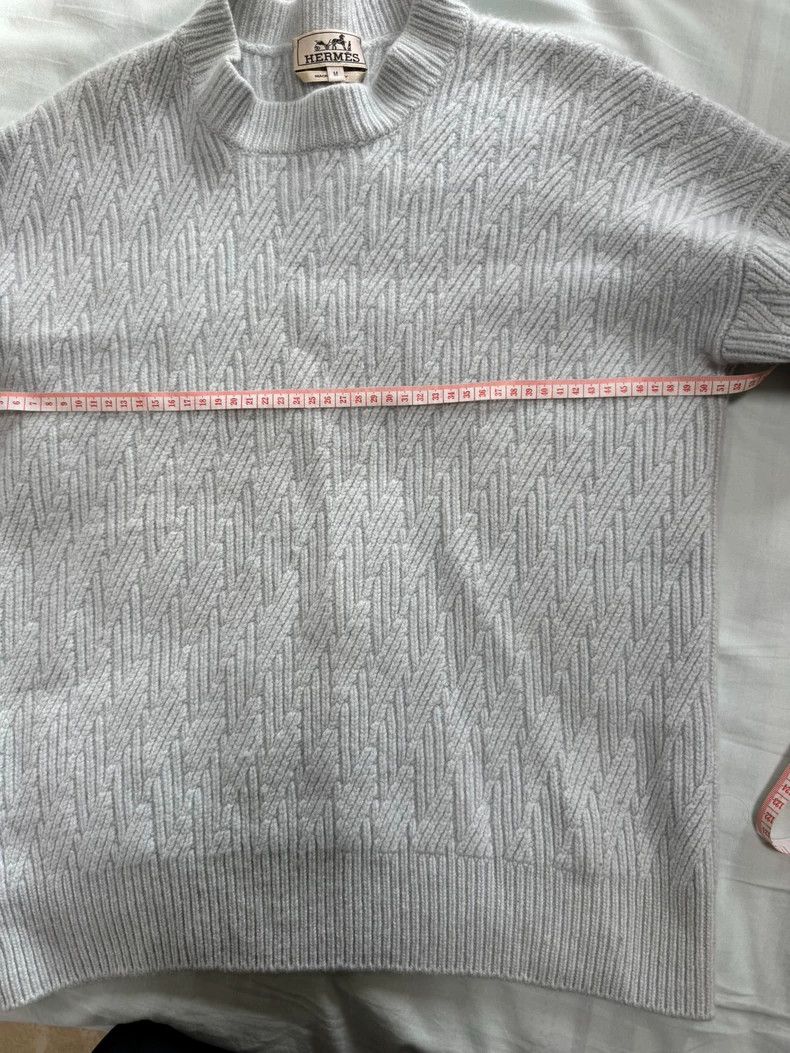 Hermes Hermes Cashmere Sweater in Ice Blue Color Size US M / EU 48-50 / 2 - 9 Thumbnail