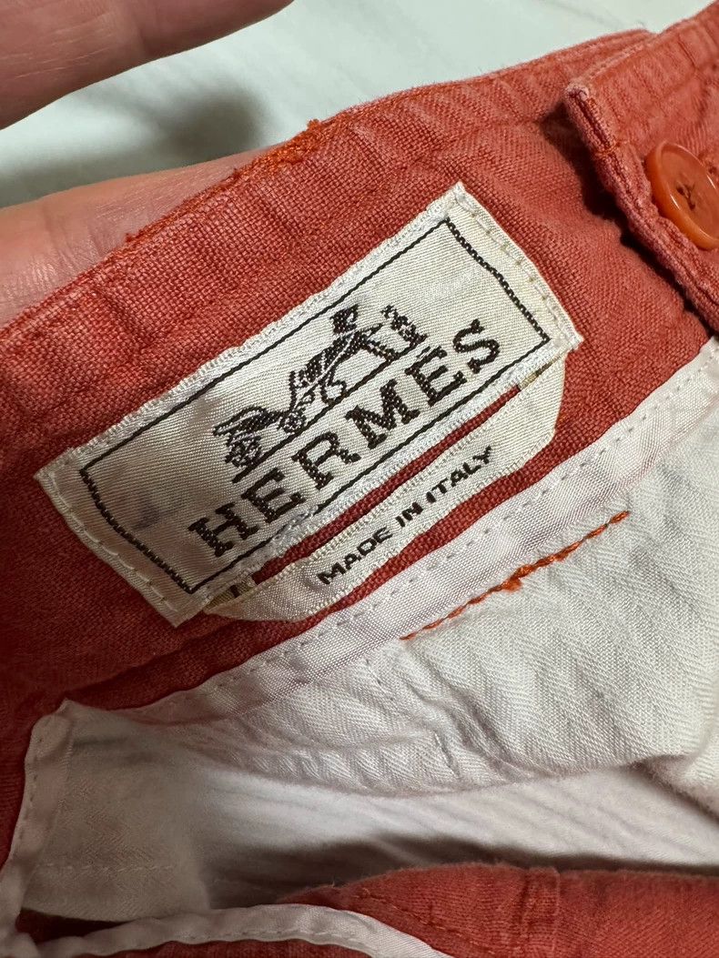 Hermes Hermes Linen Shorts in Classic Orange Color Size US 38 / EU 54 - 6 Thumbnail