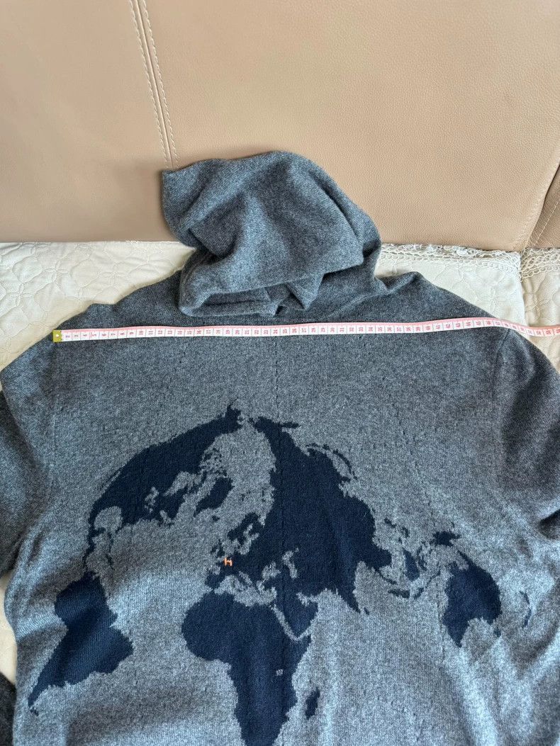 Hermes Hermes Cashmere Sweater with World Map Design Size US L / EU 52-54 / 3 - 2 Thumbnail
