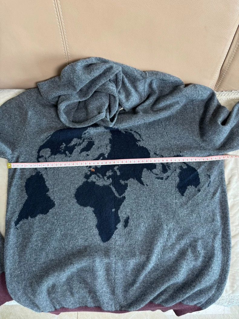 Hermes Hermes Cashmere Sweater with World Map Design Size US L / EU 52-54 / 3 - 3 Thumbnail