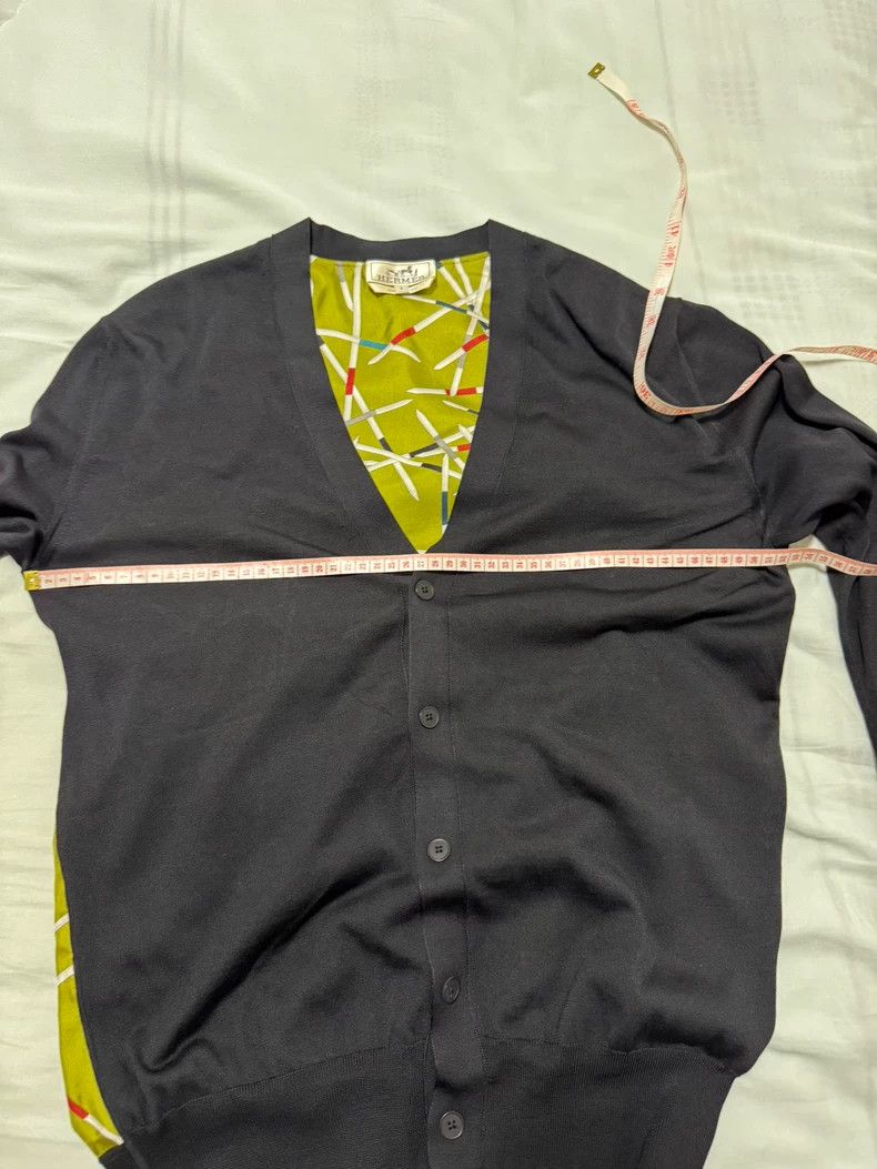 Hermes Hermes Men's Knitted Cardigan 100% Silk Size US S / EU 44-46 / 1 - 4 Thumbnail