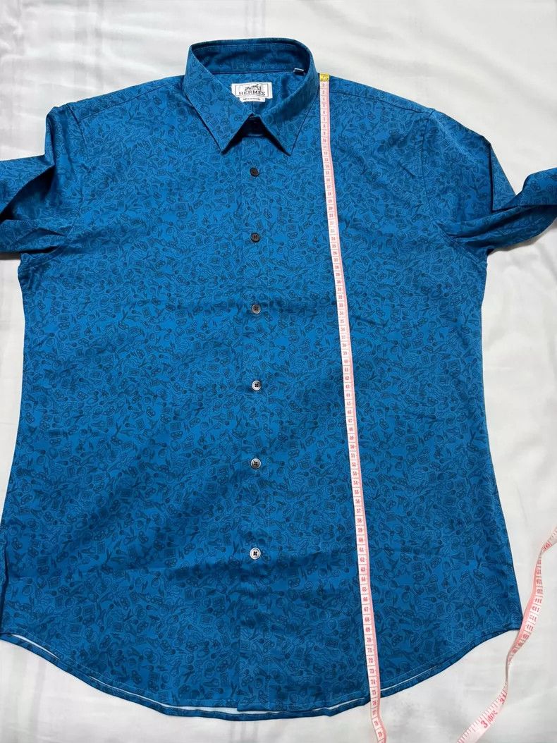 Hermes Hermes Shirt with Classic Pattern and High-Quality Color Size US L / EU 52-54 / 3 - 5 Thumbnail