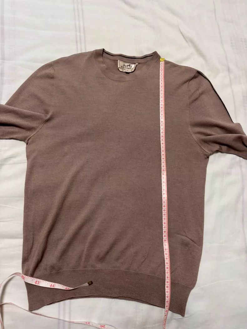 Hermes Hermes Cashmere Sweater in Elegant Light Gray Size US M / EU 48-50 / 2 - 5 Thumbnail